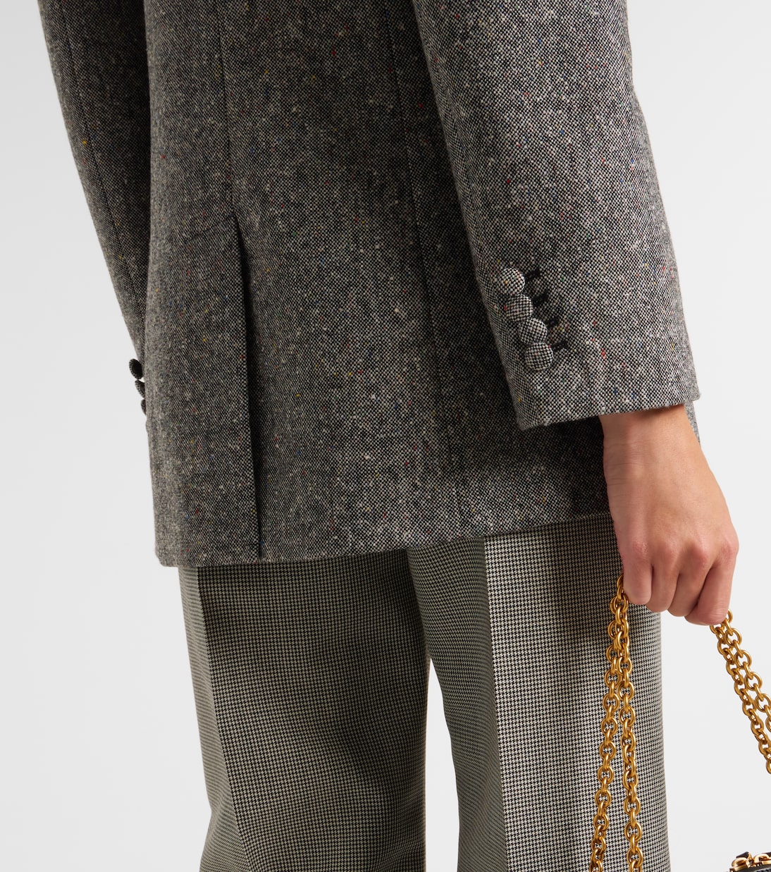 Double-breasted wool-blend blazer | Valentino
