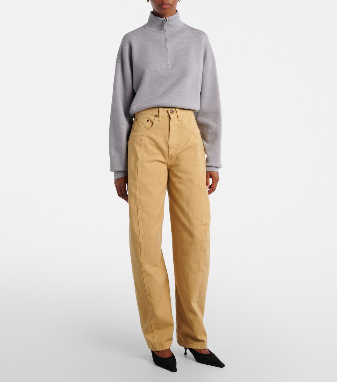 High-Rise Barrel Jeans | Victoria Beckham
