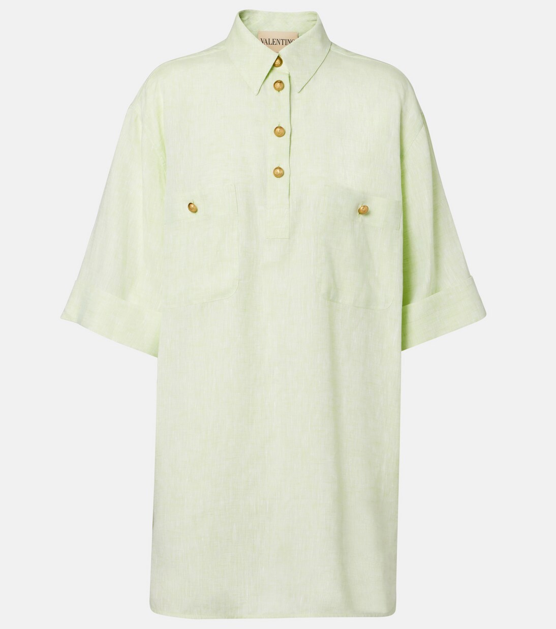 Oversized linen polo shirt | Valentino