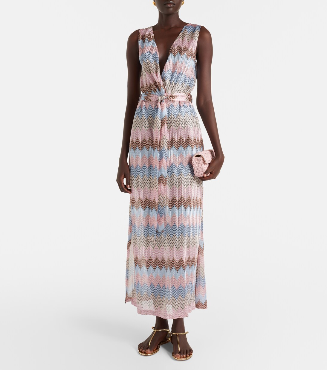 Bria belted knitted maxi dress | Melissa Odabash