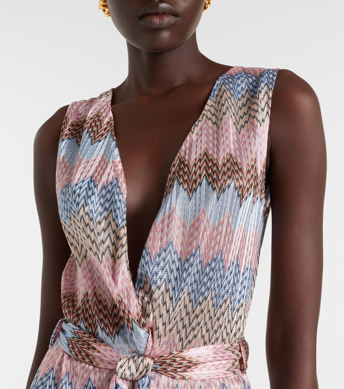 Bria belted knitted maxi dress | Melissa Odabash