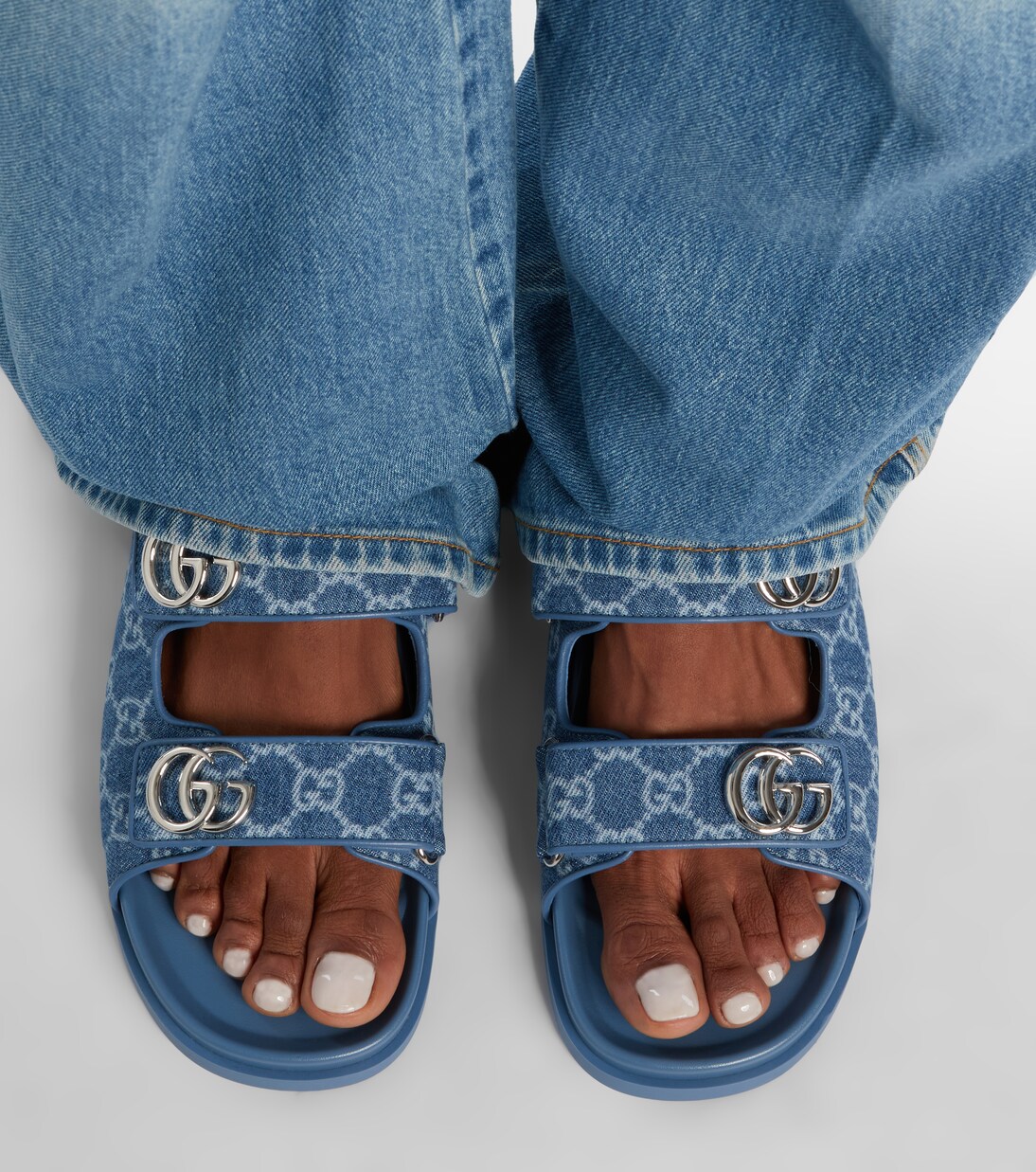 Sandalen GG aus Denim | Gucci