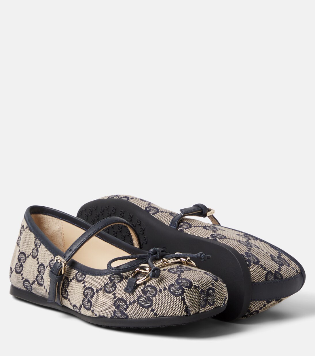 Horsebit GG Canvas ballet flats | Gucci Kids