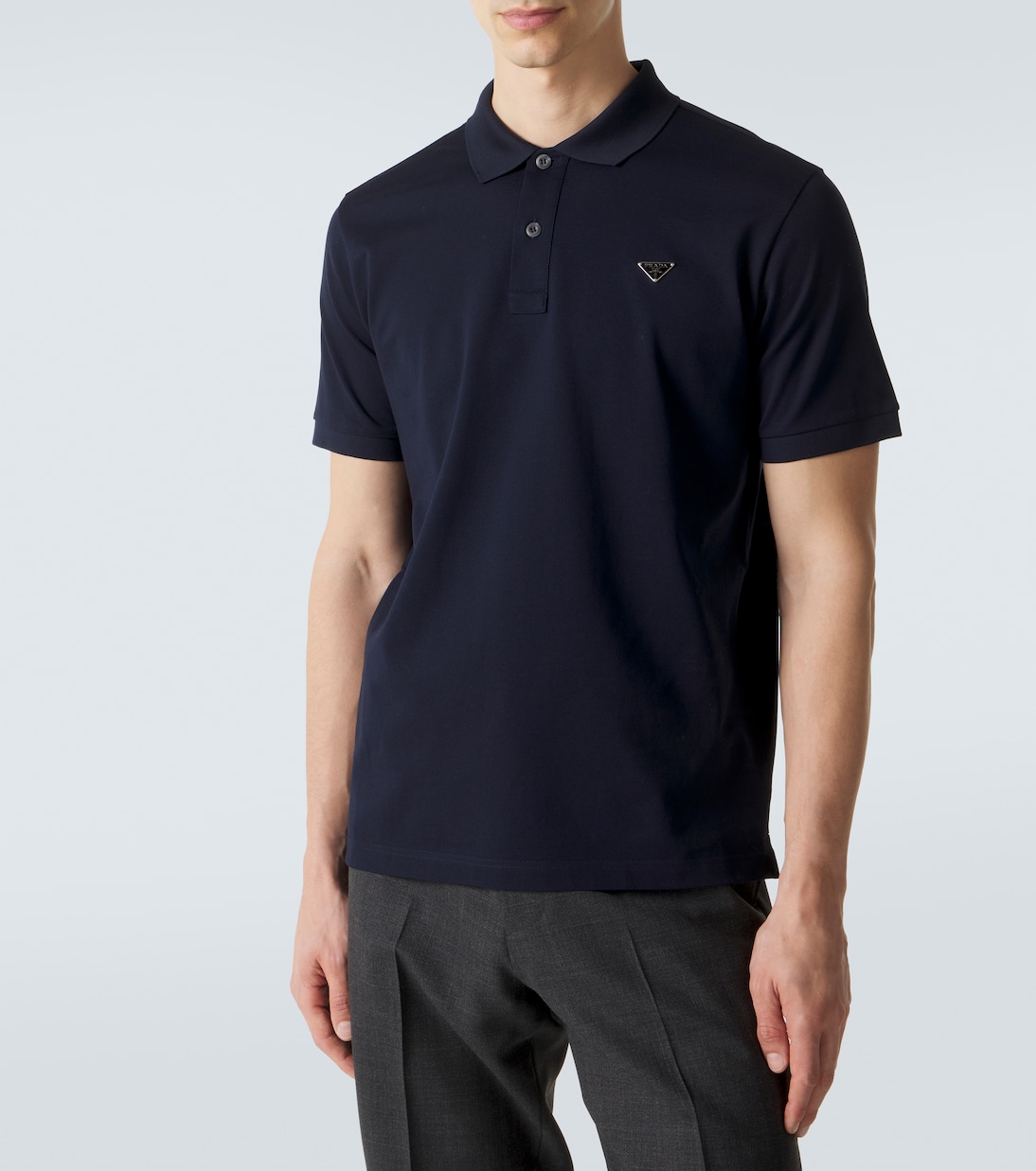 Cotton piqué polo shirt | Prada