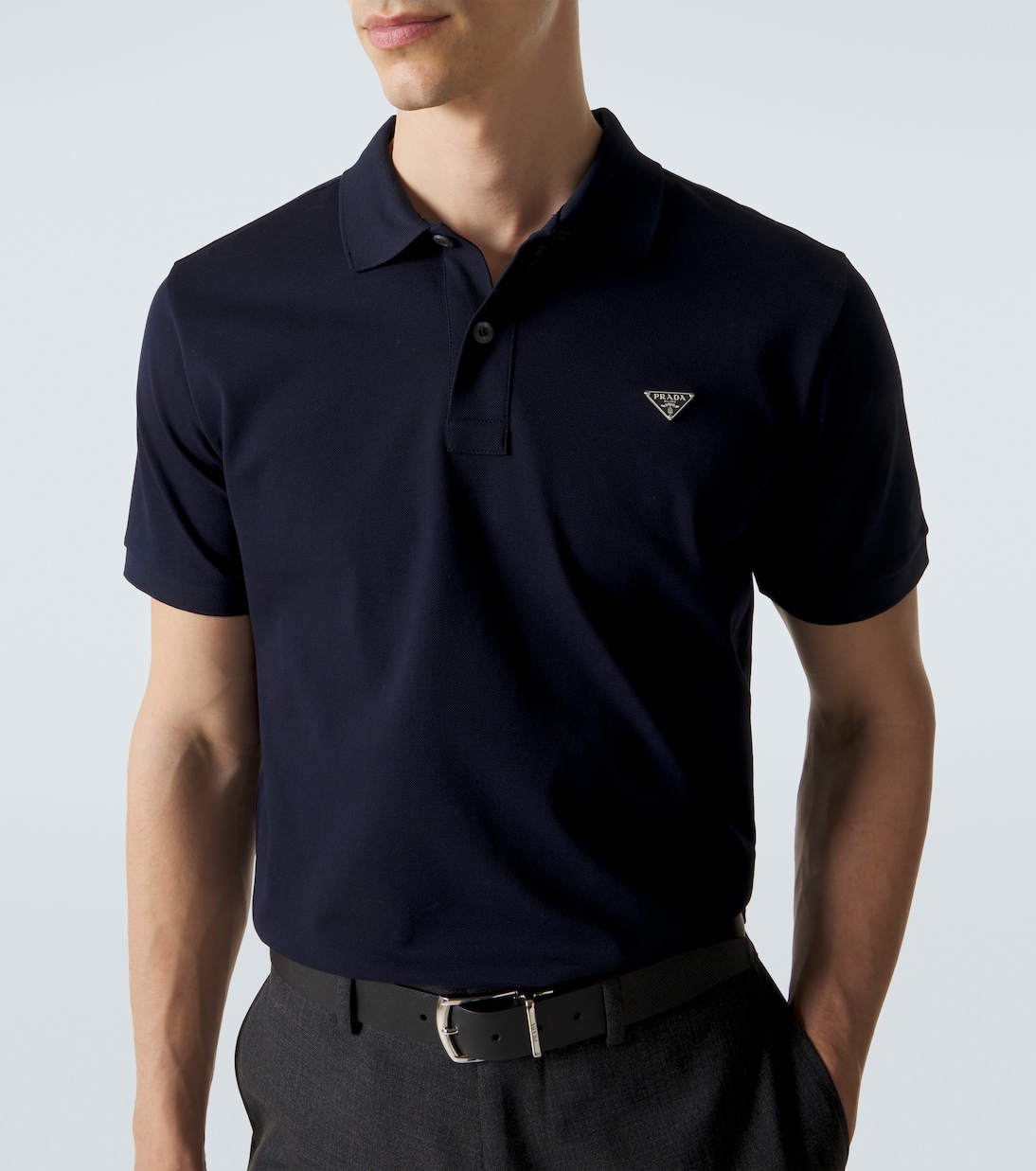 Cotton piqué polo shirt | Prada