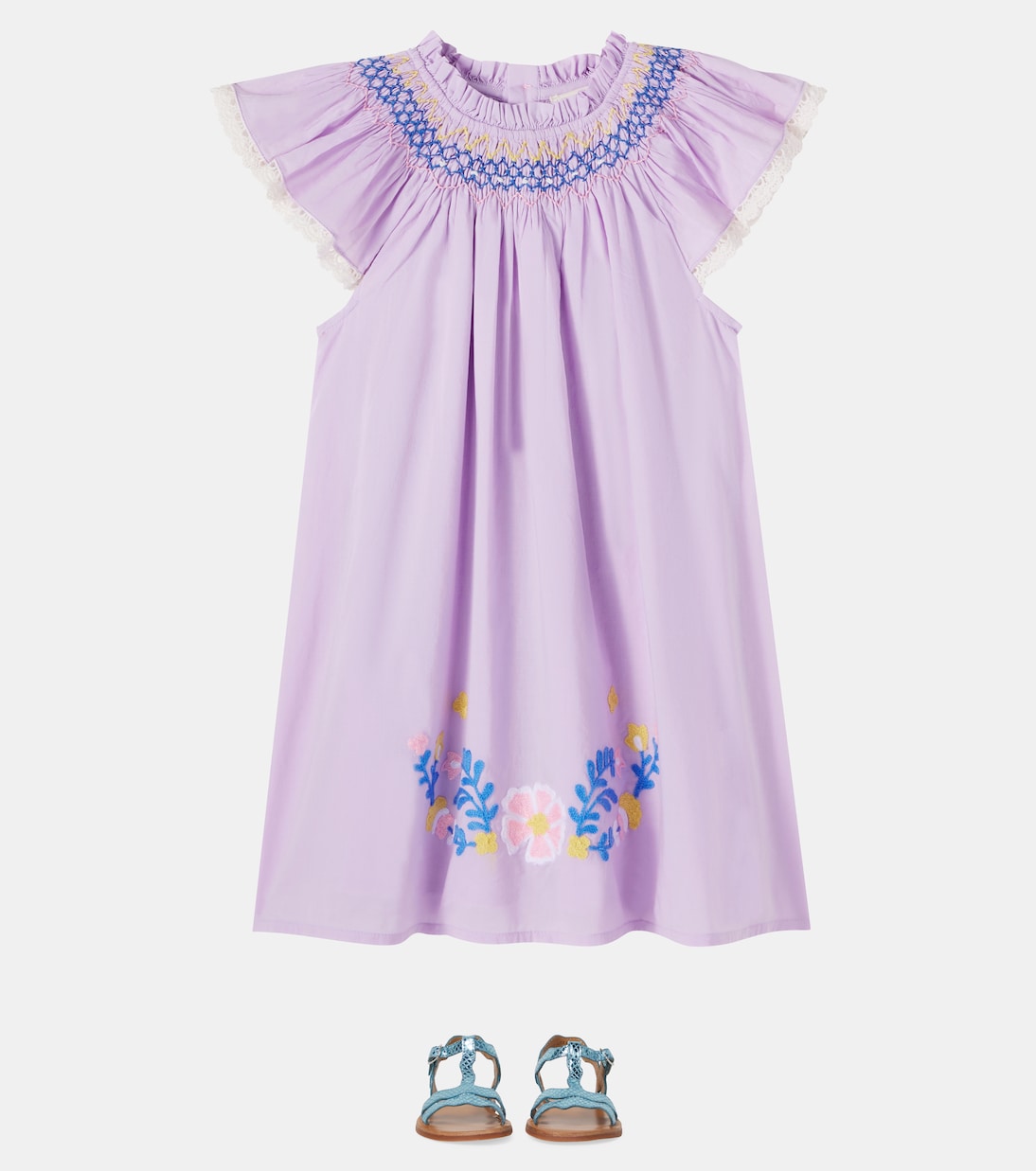 Edith embroidered cotton dress | Louise Misha
