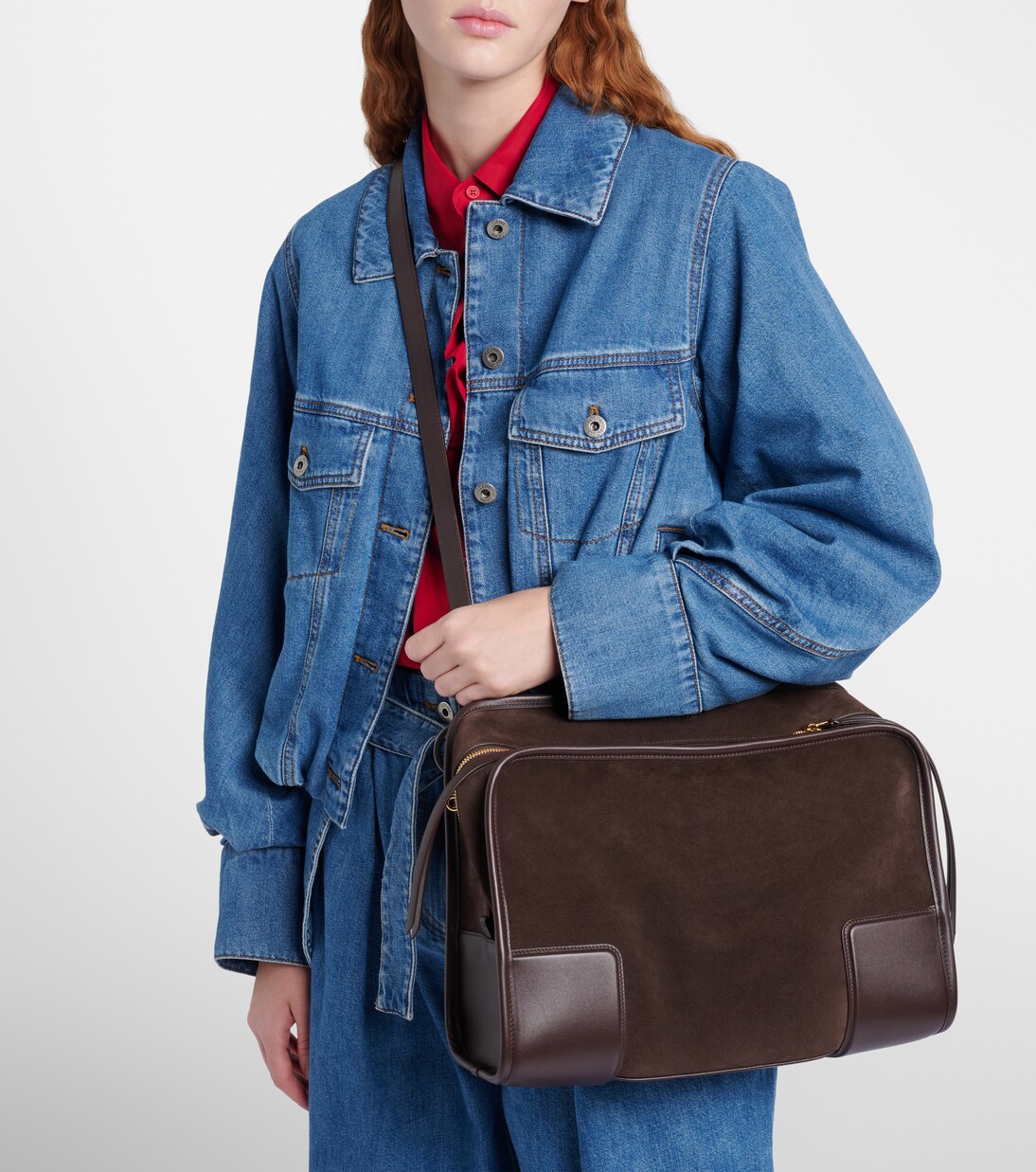 Amazona Large suede top-handle bag | Loewe