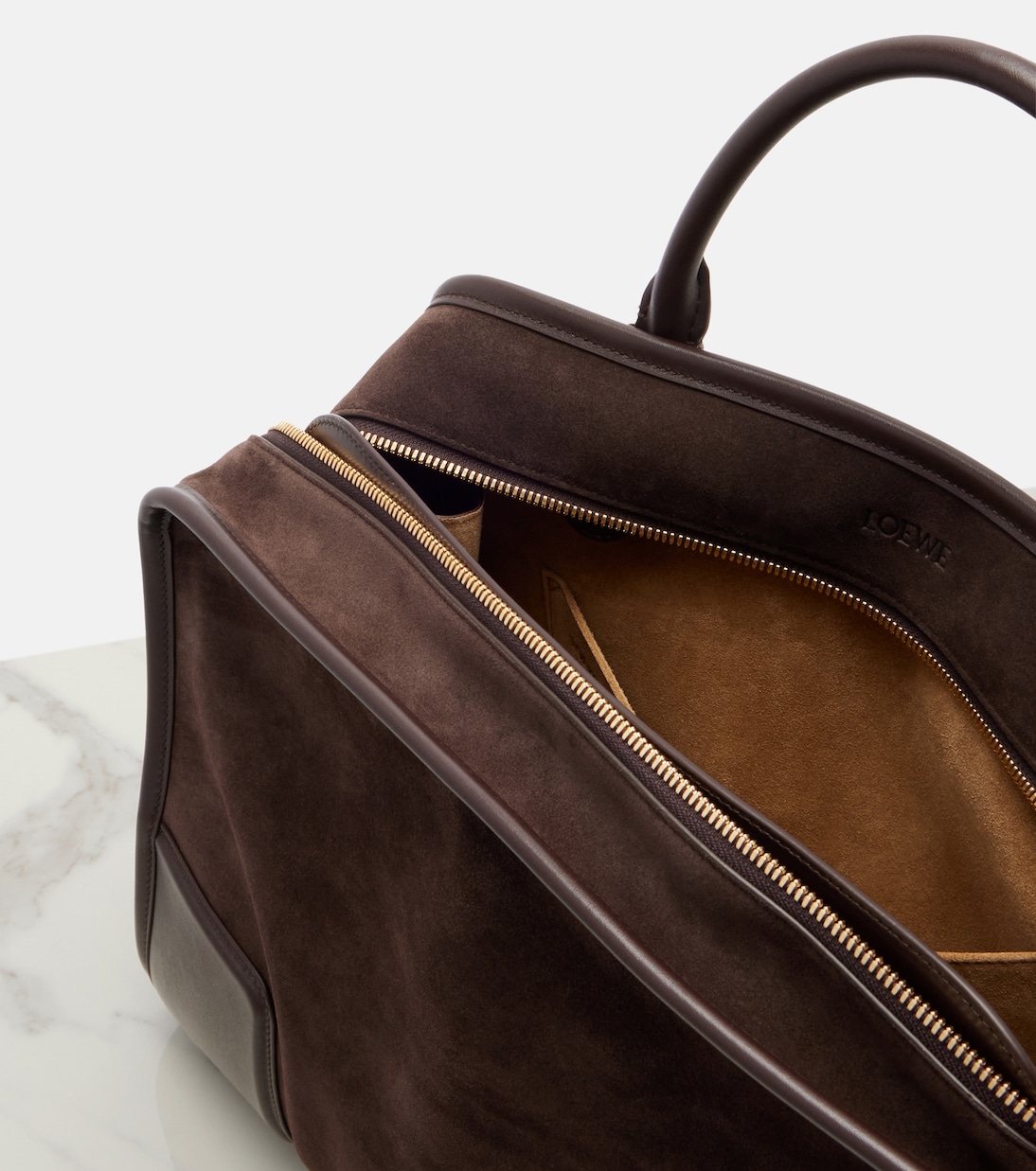 Amazona Large suede top-handle bag | Loewe