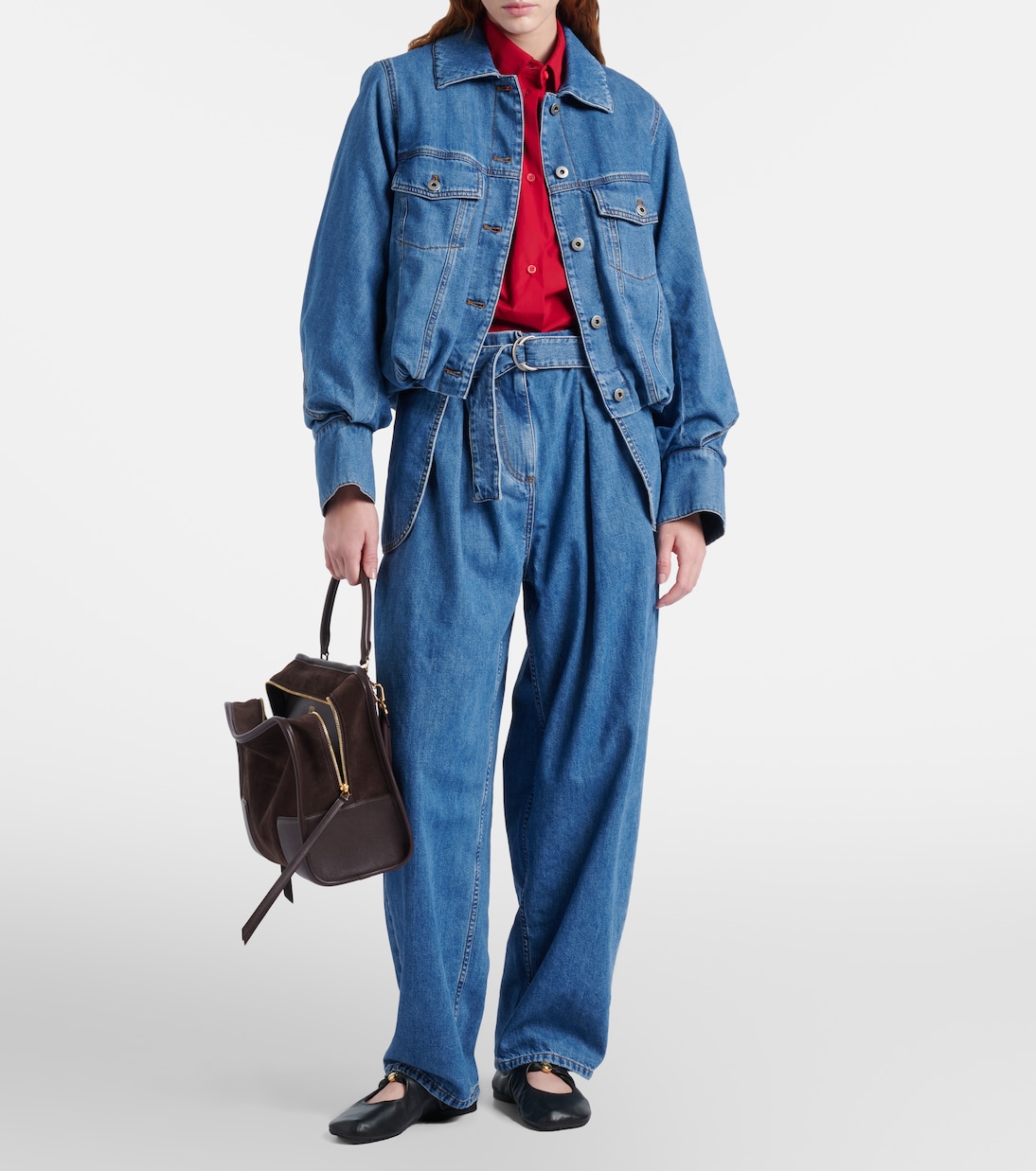 Amazona Large suede top-handle bag | Loewe