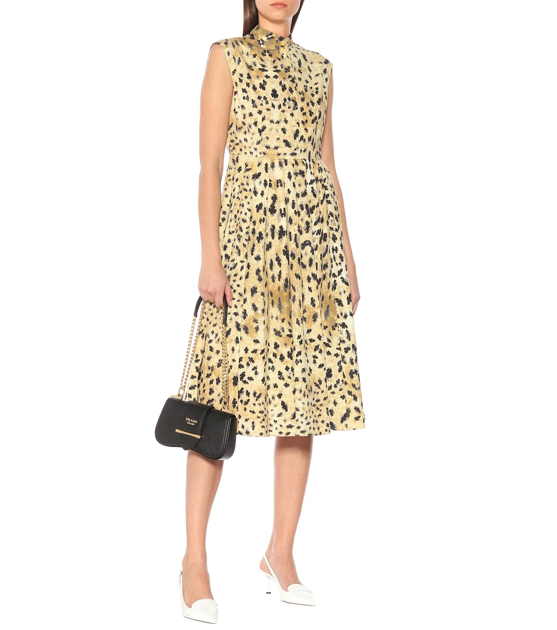 Robe imprimée en coton | Prada