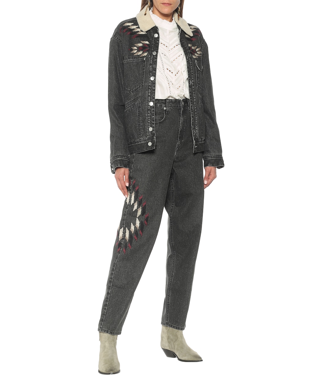 Corsyb embroidered high-rise straight jeans | Marant Etoile