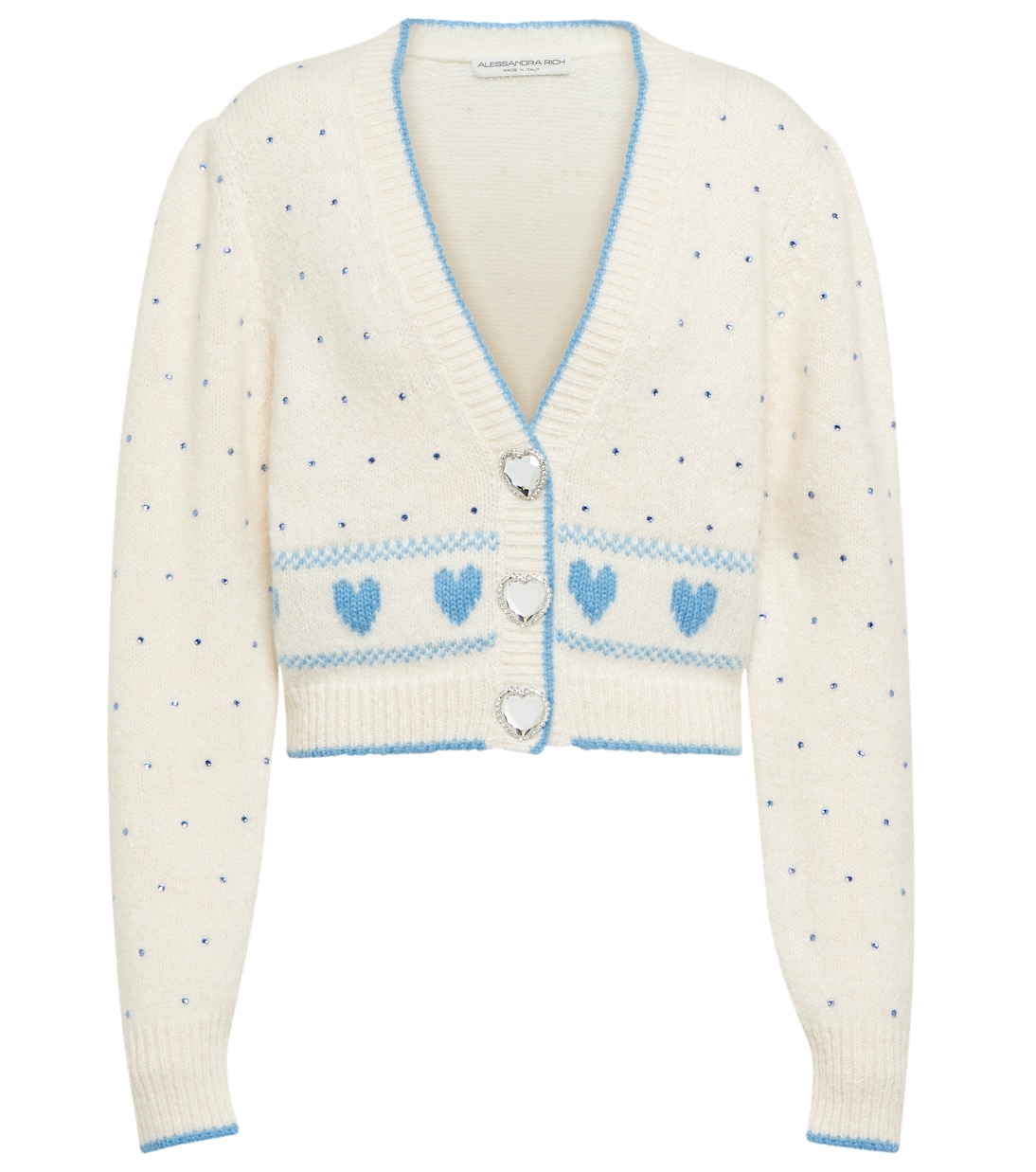 Jacquard alpaca wool-blend cardigan | Alessandra Rich