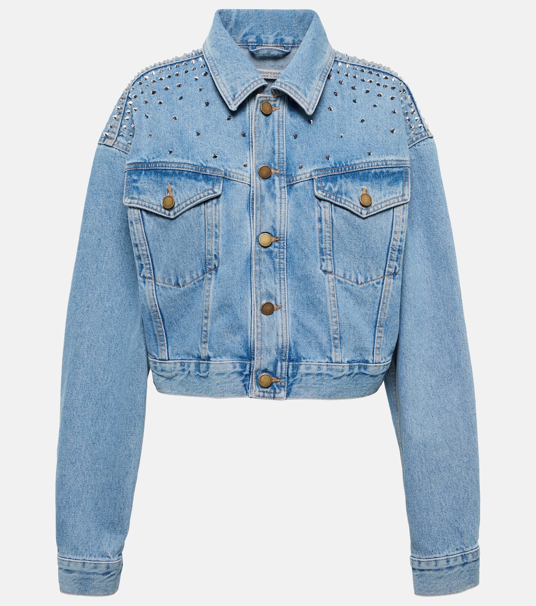 Verzierte Cropped-Jeansjacke | Alessandra Rich