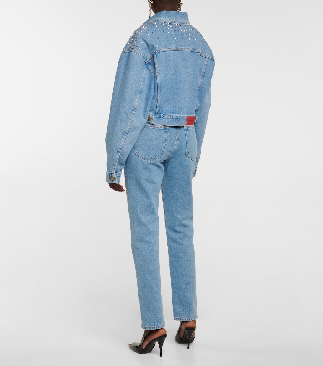 Verzierte Cropped-Jeansjacke | Alessandra Rich