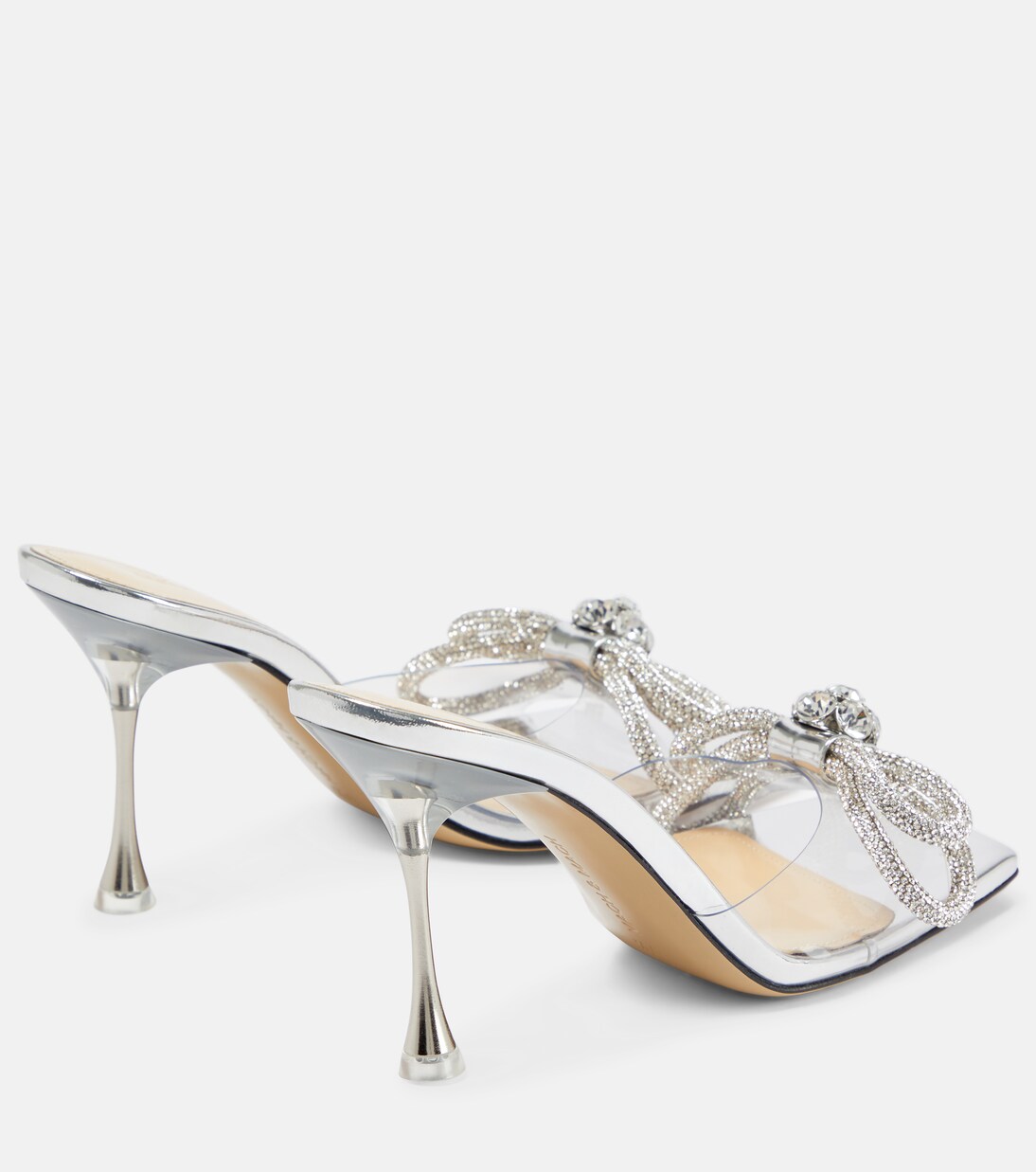 Double Bow embellished PVC mules | Mach & Mach