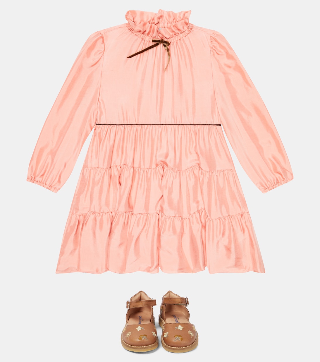 Ruffle-trimmed dress | Il Gufo