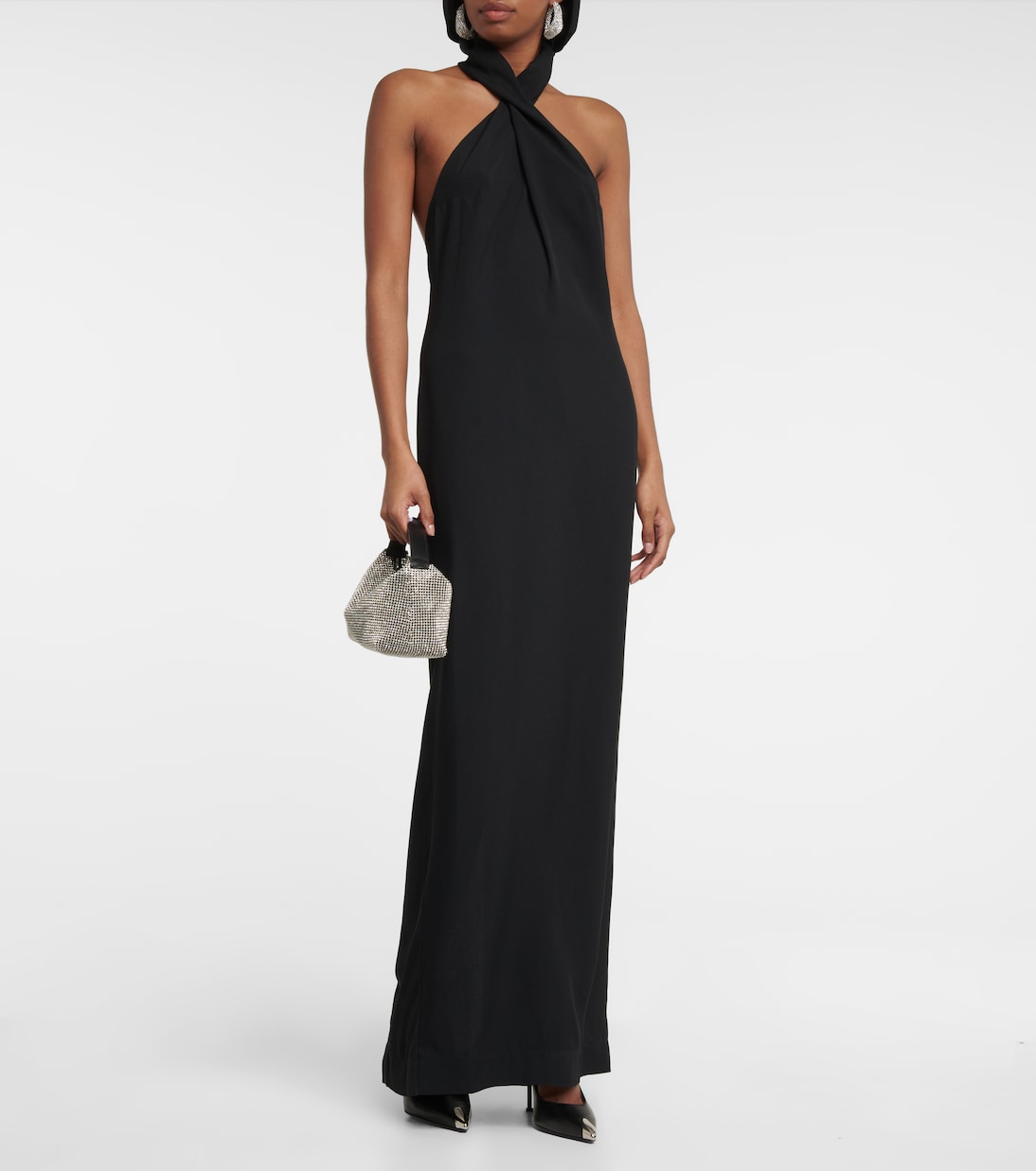 Diablo halterneck crêpe maxi dress | Taller Marmo