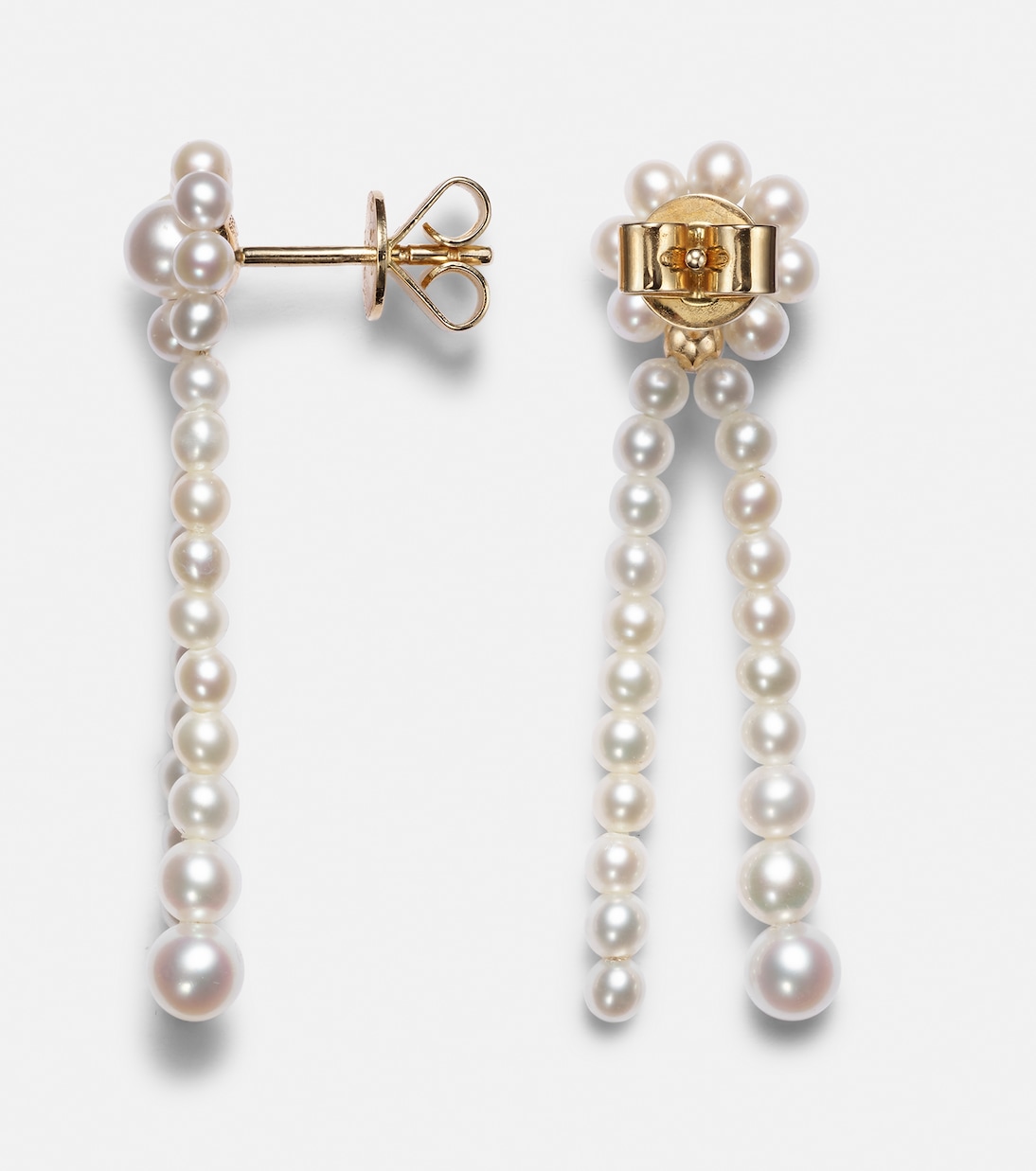 Boucles d’oreilles Promenade de Fleur en or 14 ct et perles d’eau douce | Sophie Bille Brahe