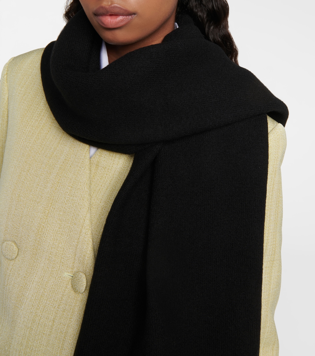 Sciarpa in lana con dettaglio a coste | Jil Sander