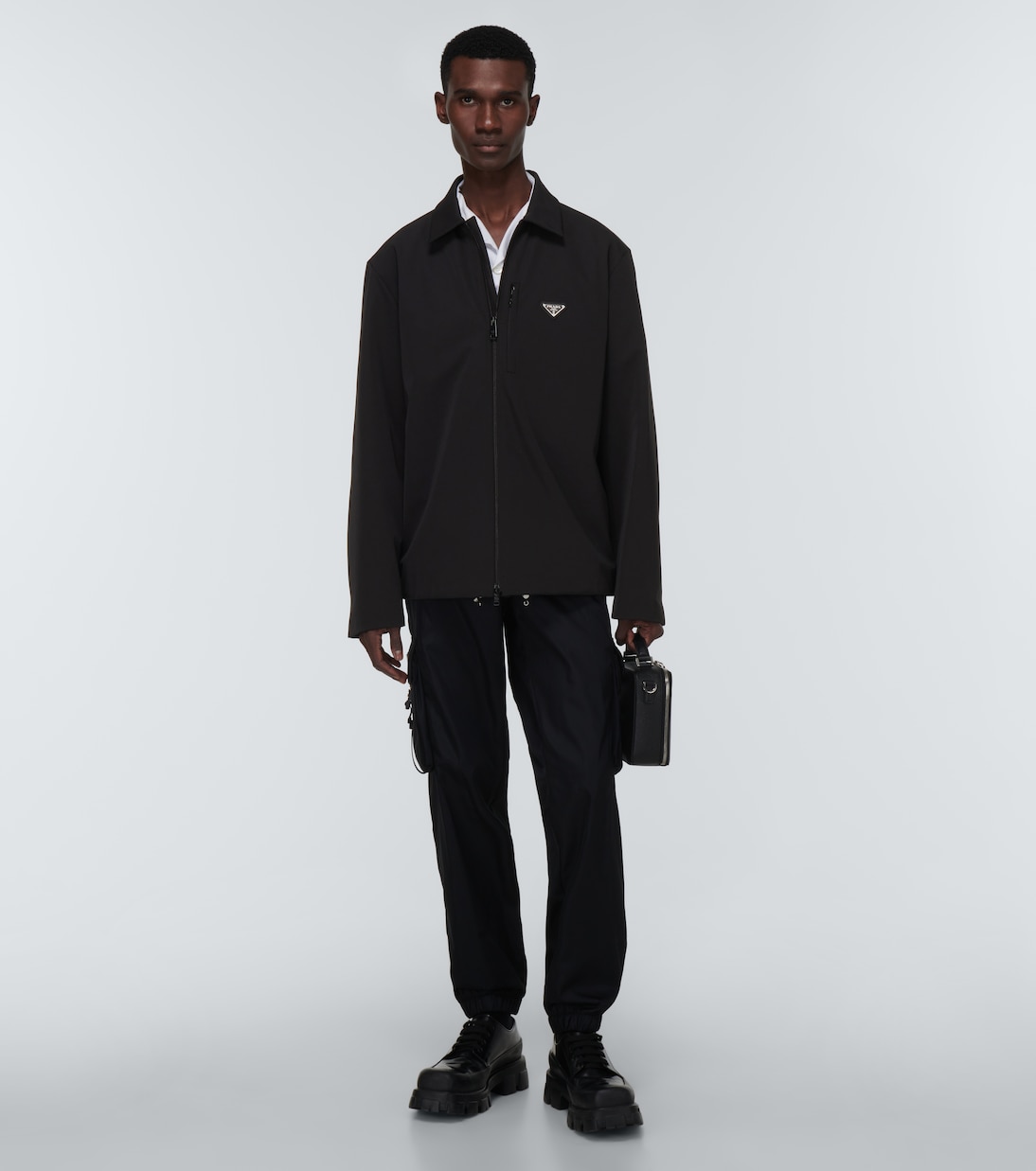 Giacca camicia in Re-nylon con zip | Prada