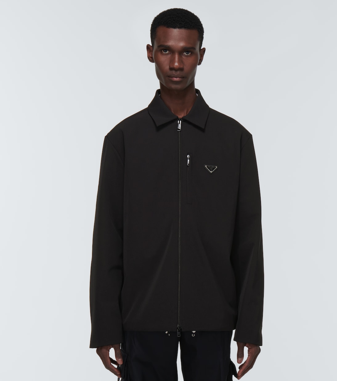 Giacca camicia in Re-nylon con zip | Prada