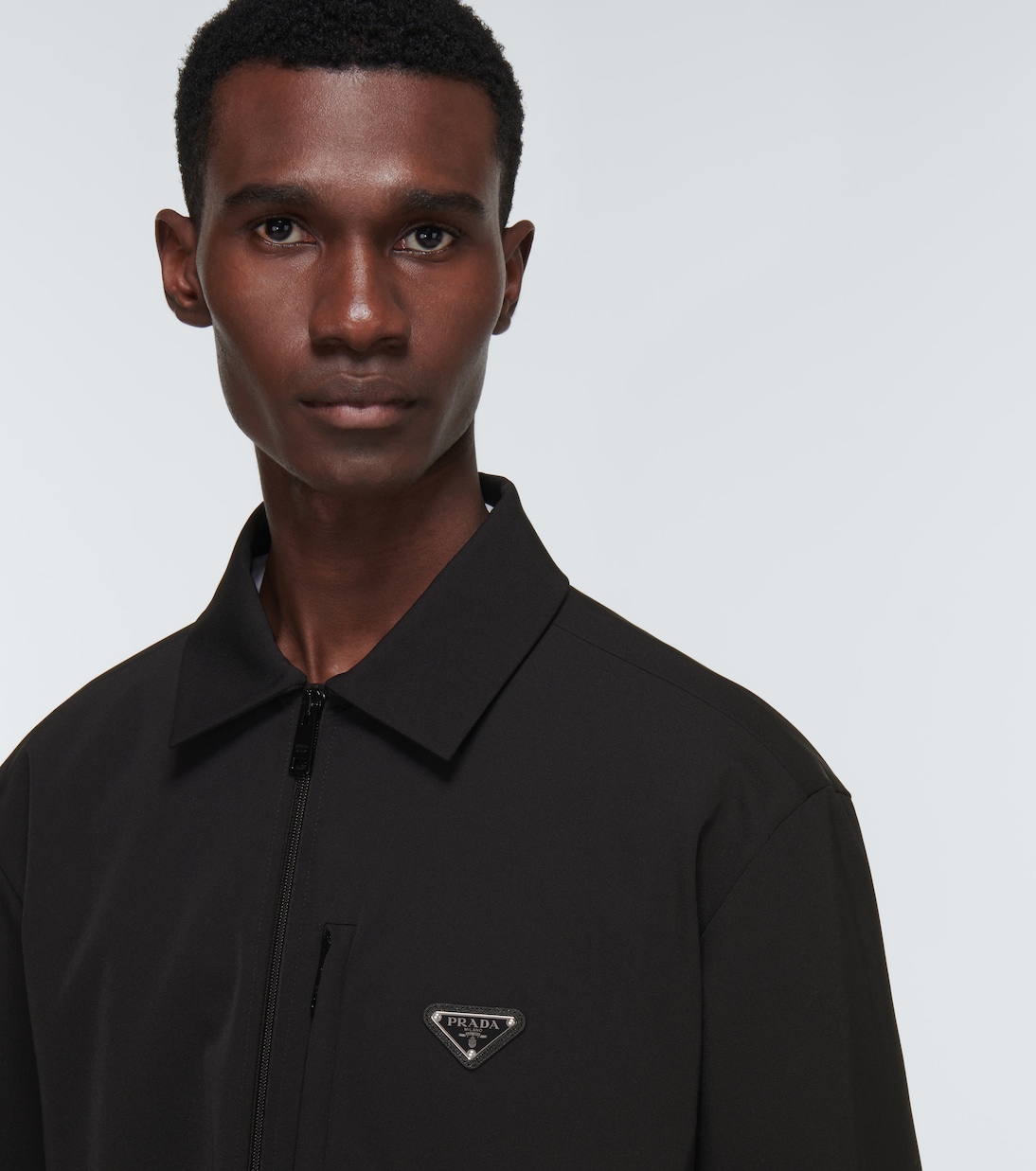 Giacca camicia in Re-nylon con zip | Prada