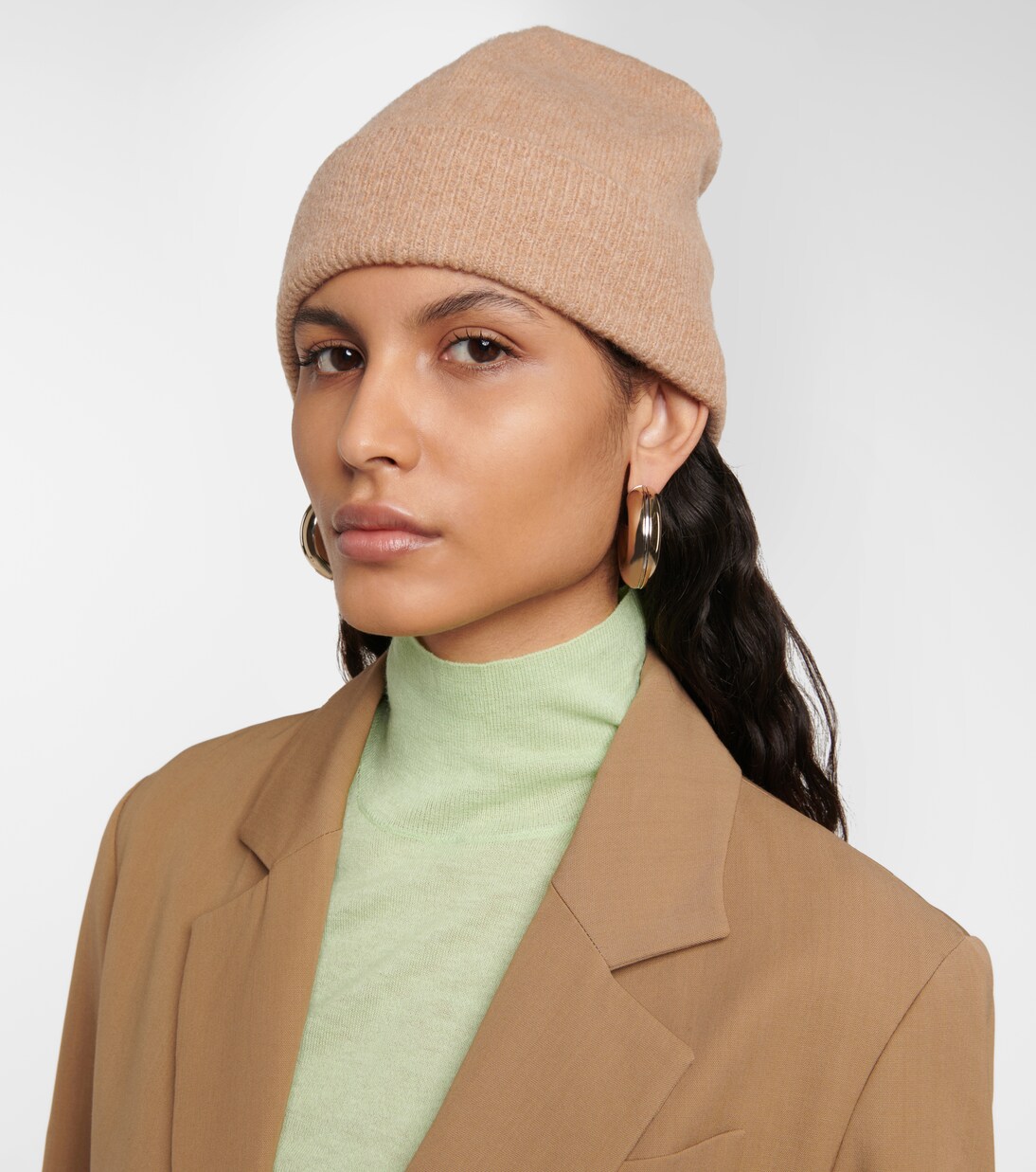 Brushed cashmere blend beanie | Joseph