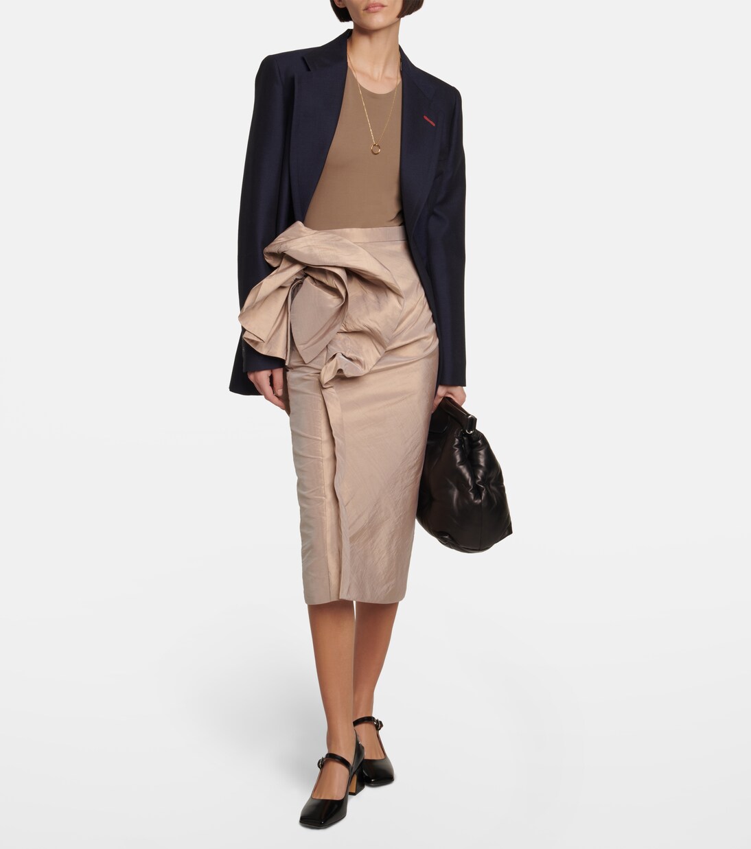 Falda midi drapeada | Maison Margiela