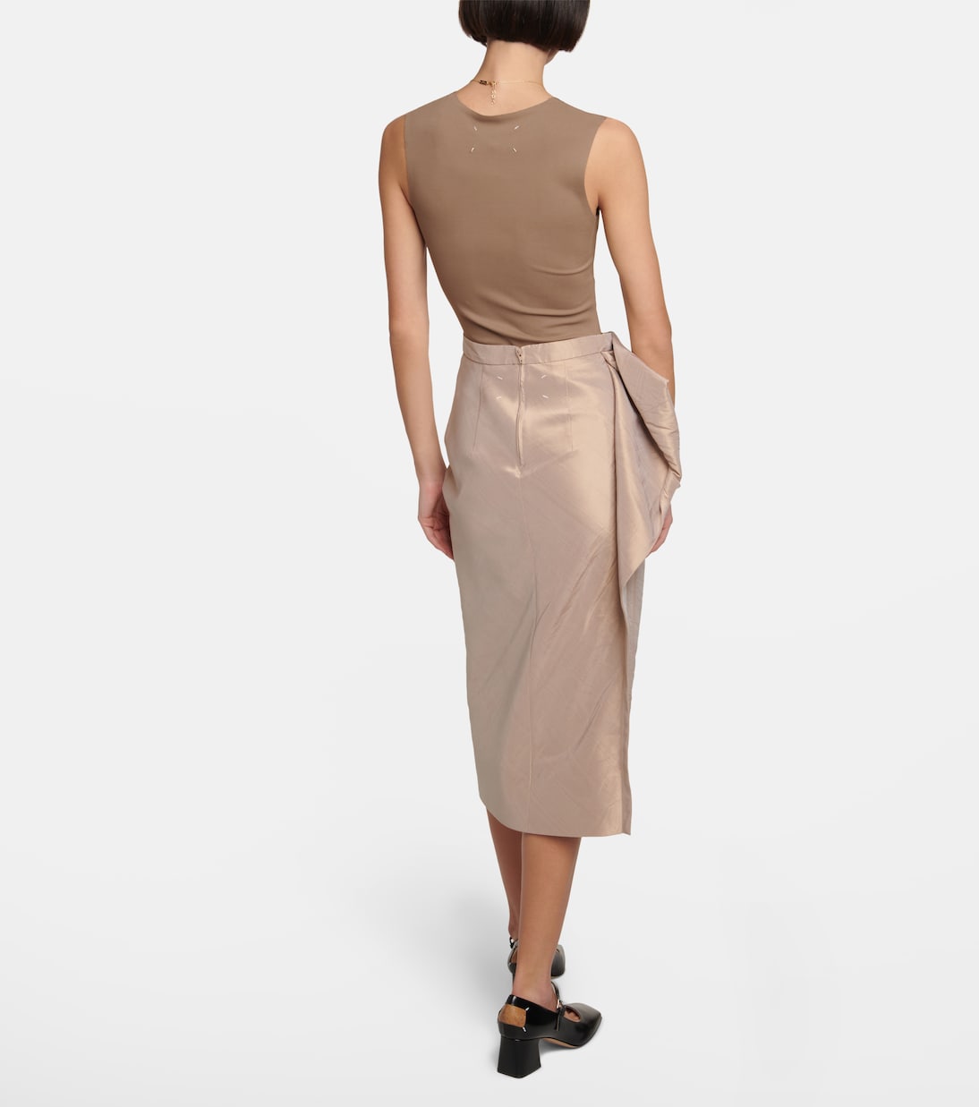 Falda midi drapeada | Maison Margiela