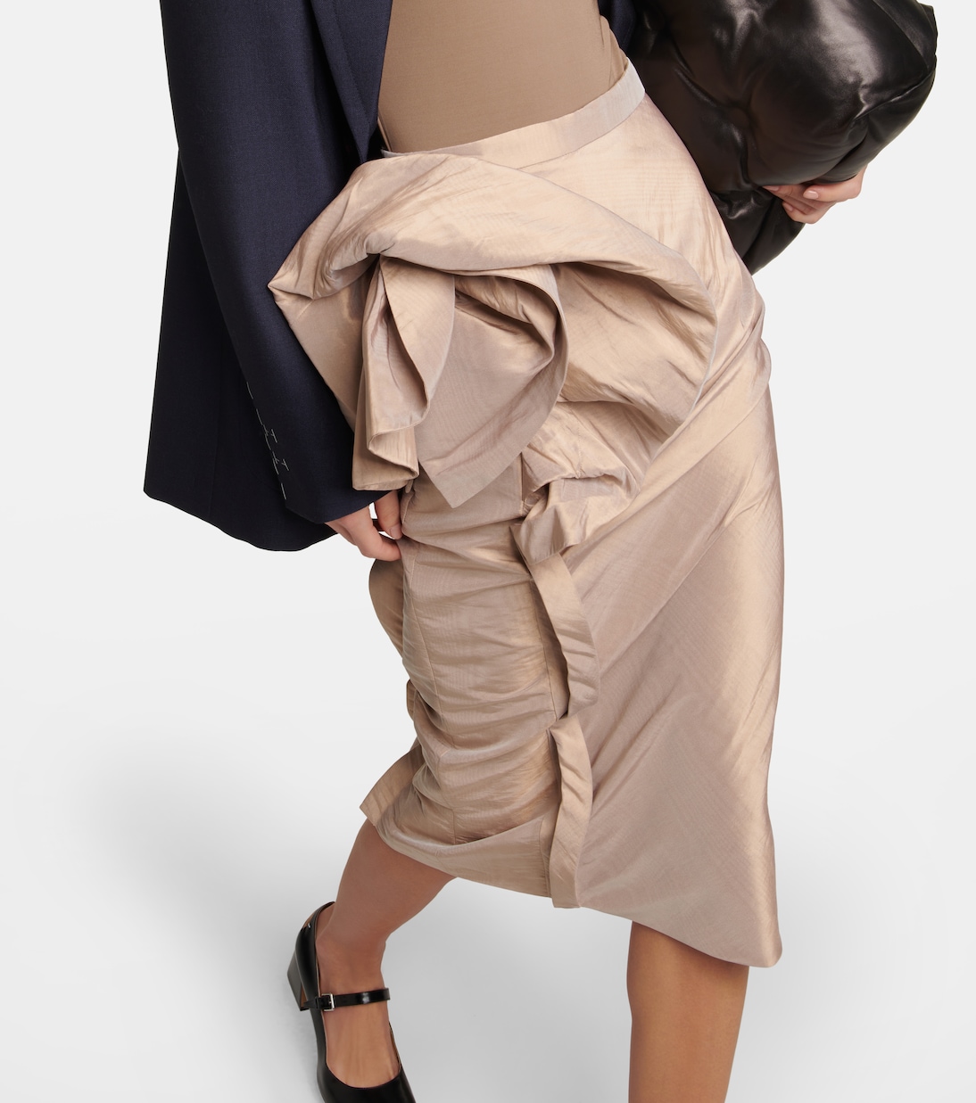 Falda midi drapeada | Maison Margiela