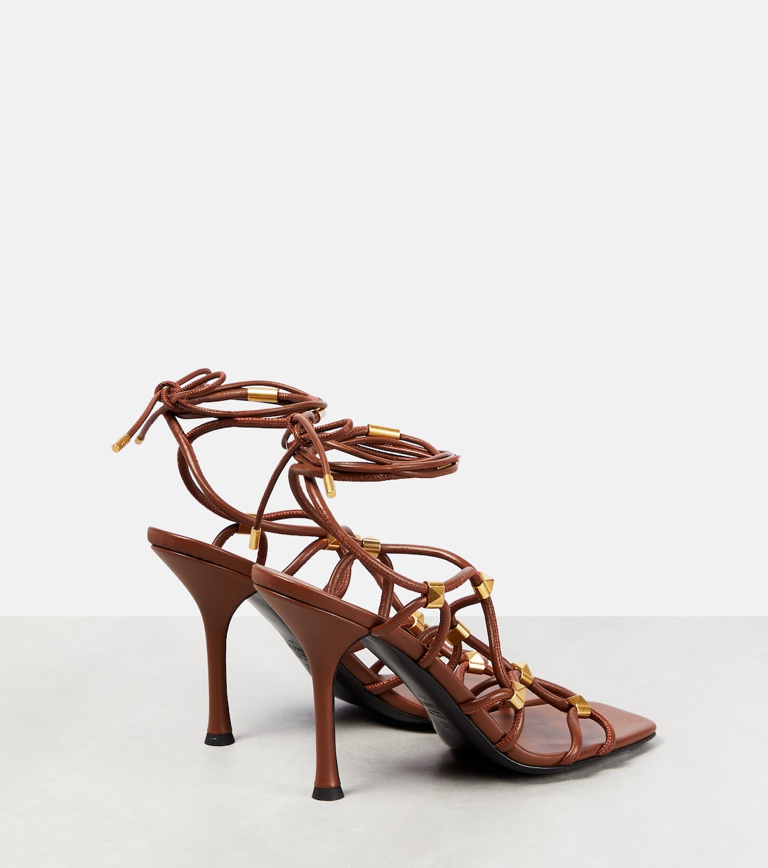 Sandalen Rockstud Net aus Leder | Valentino Garavani