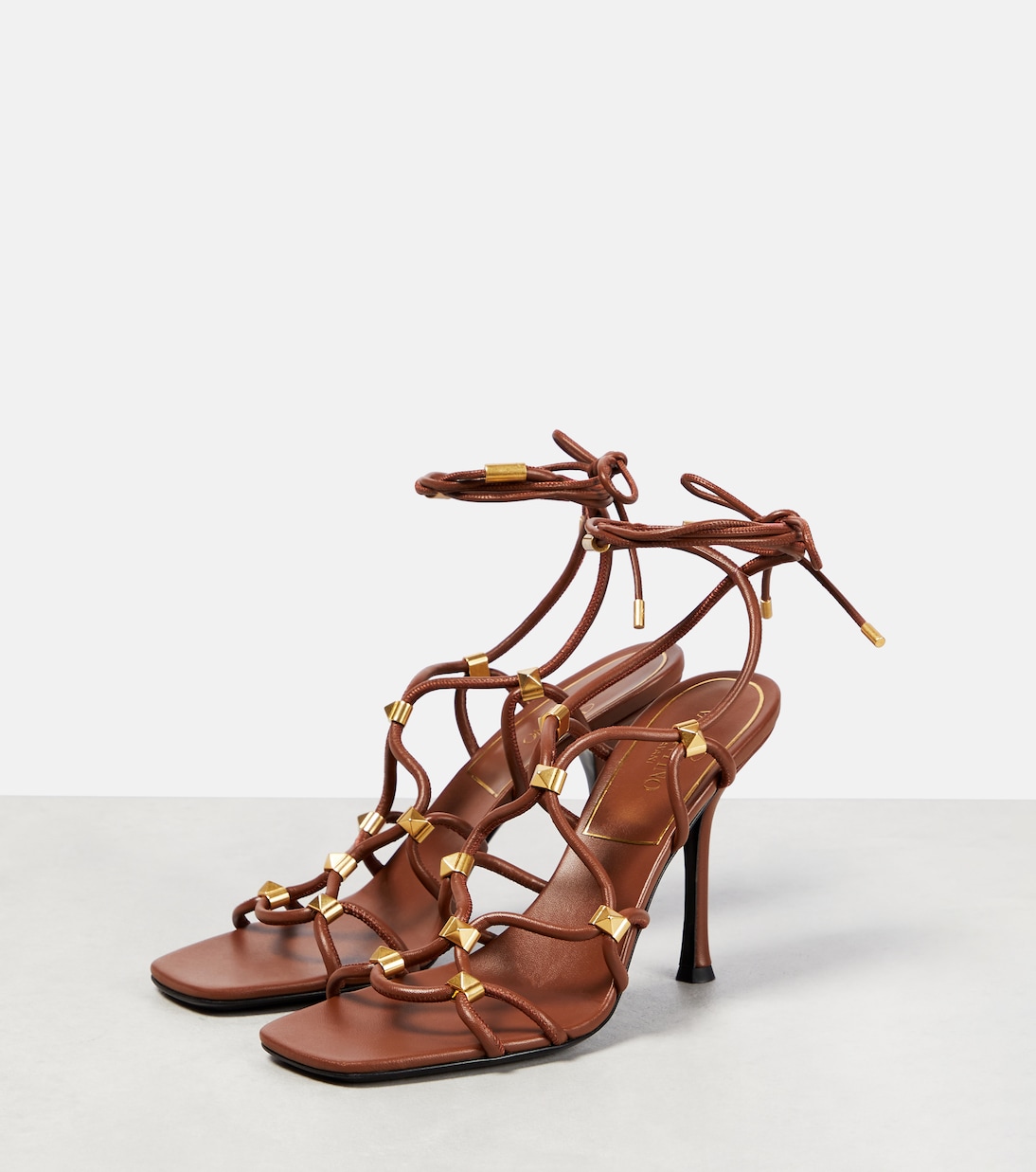 Sandalen Rockstud Net aus Leder | Valentino Garavani