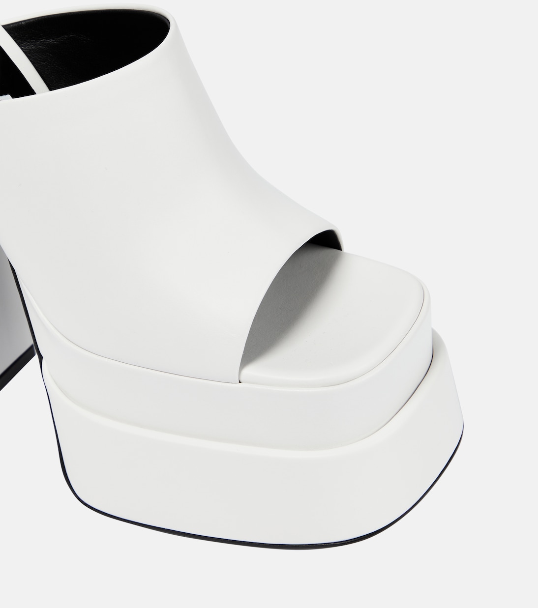 Mules à plateau en cuir | Versace