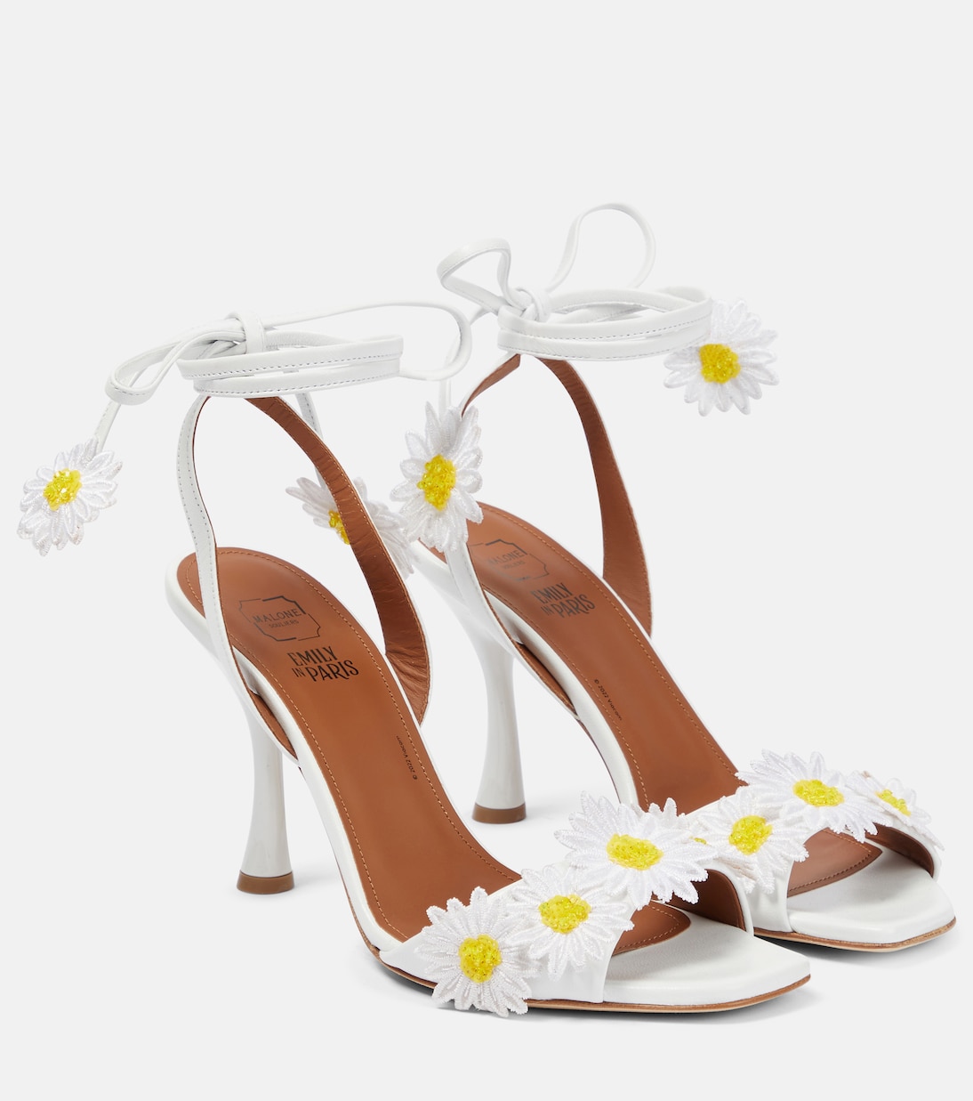 x Emily in Paris Mindy embellished leather sandals | Malone Souliers