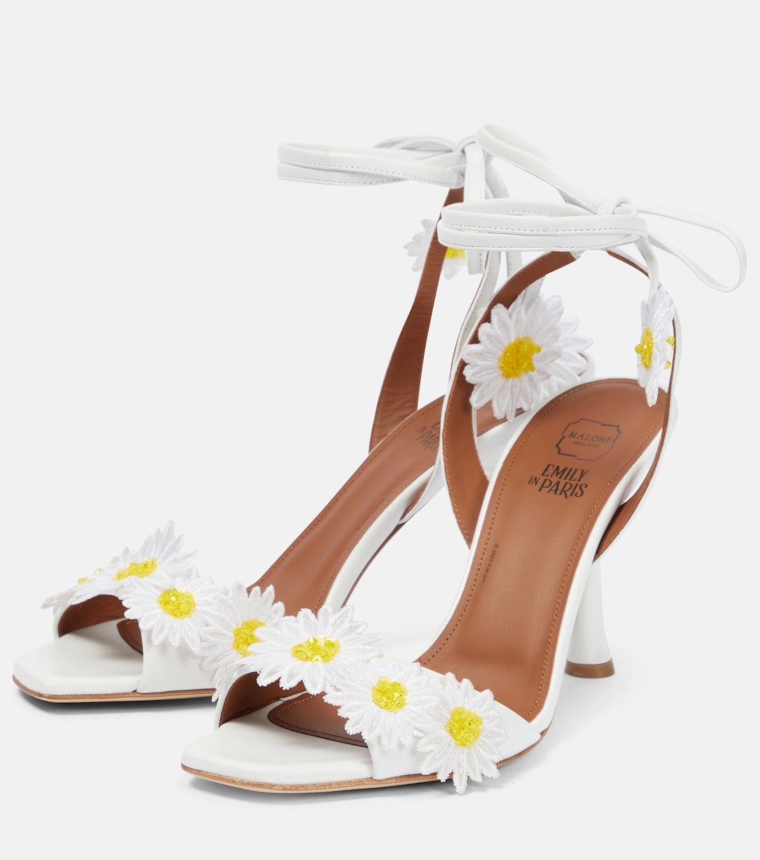 x Emily in Paris Mindy embellished leather sandals | Malone Souliers