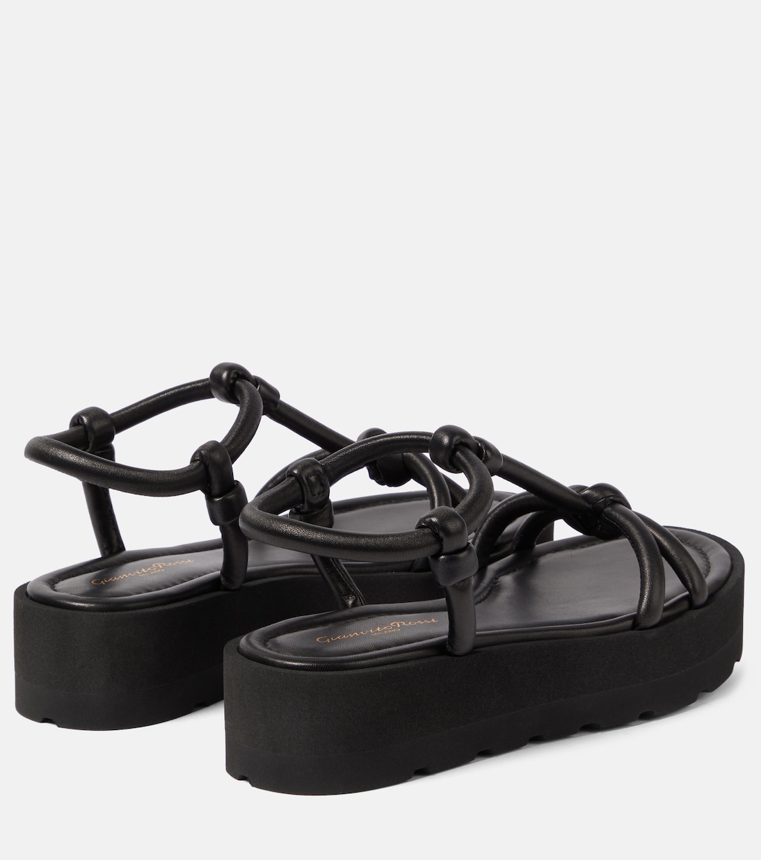 Knotted leather platform sandals | Gianvito Rossi