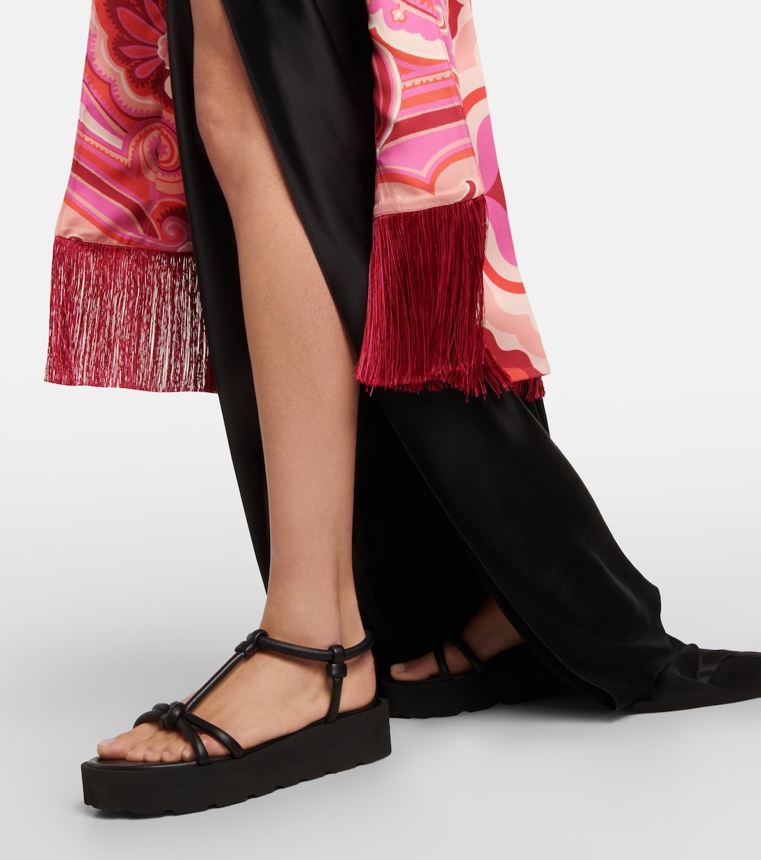 Knotted leather platform sandals | Gianvito Rossi