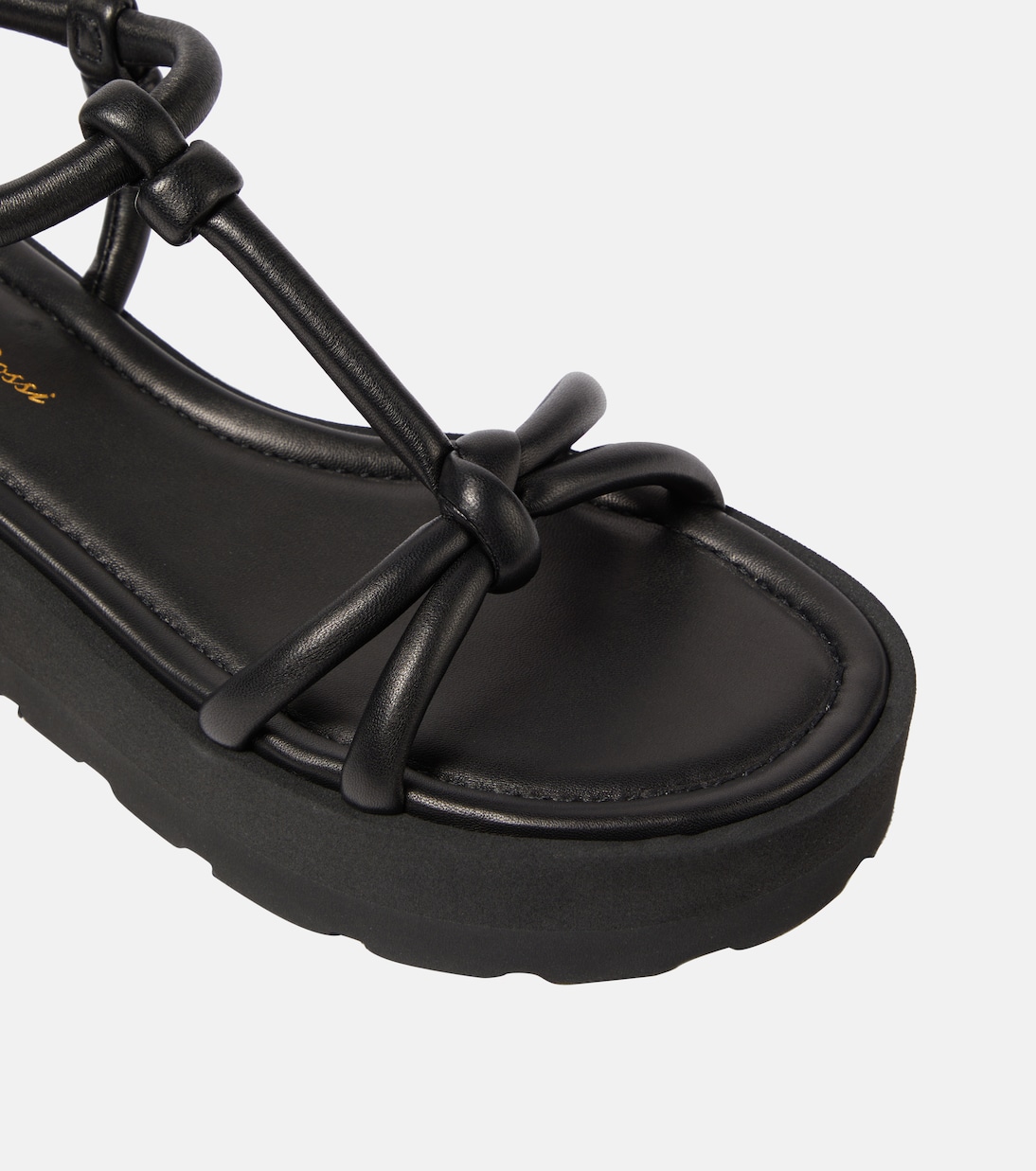 Knotted leather platform sandals | Gianvito Rossi