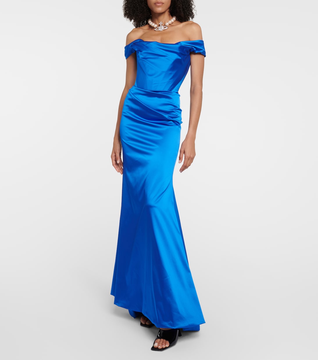 Vestido de fiesta en satén drapeado | Vivienne Westwood
