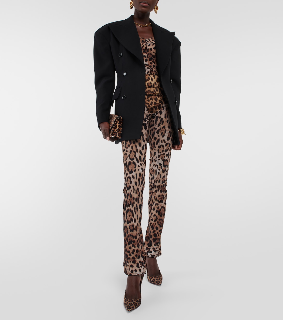 Kate 85 leopard-print satin pumps | Christian Louboutin