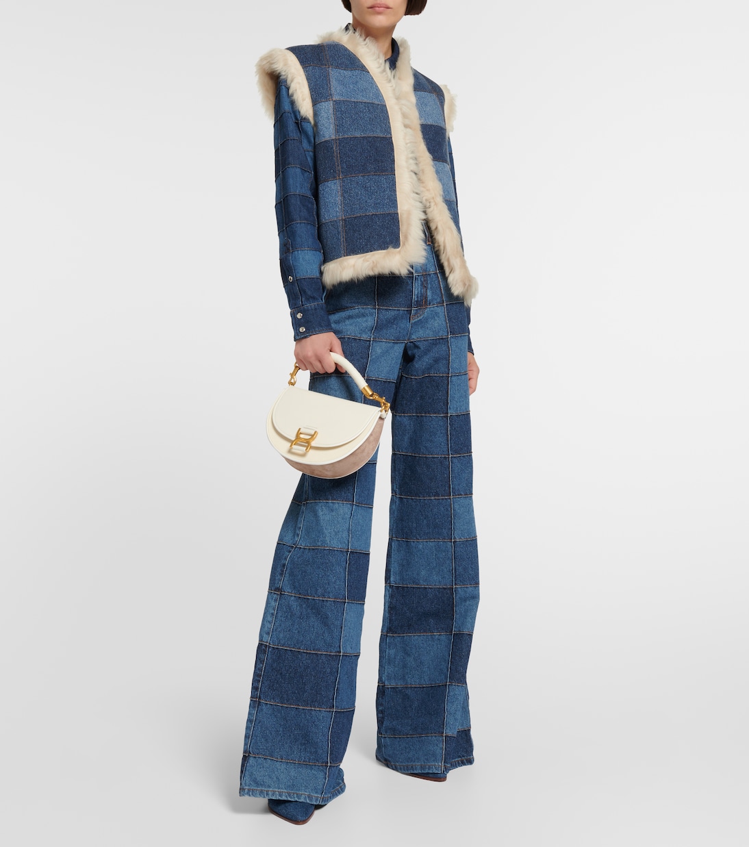 Patchwork high-rise flared jeans | Chloé