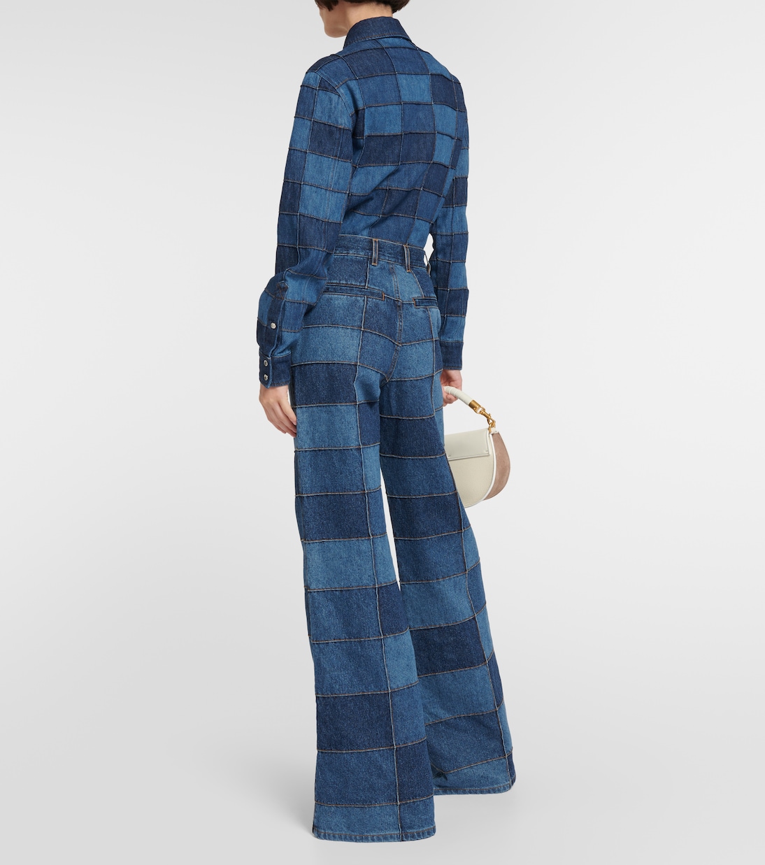Patchwork high-rise flared jeans | Chloé