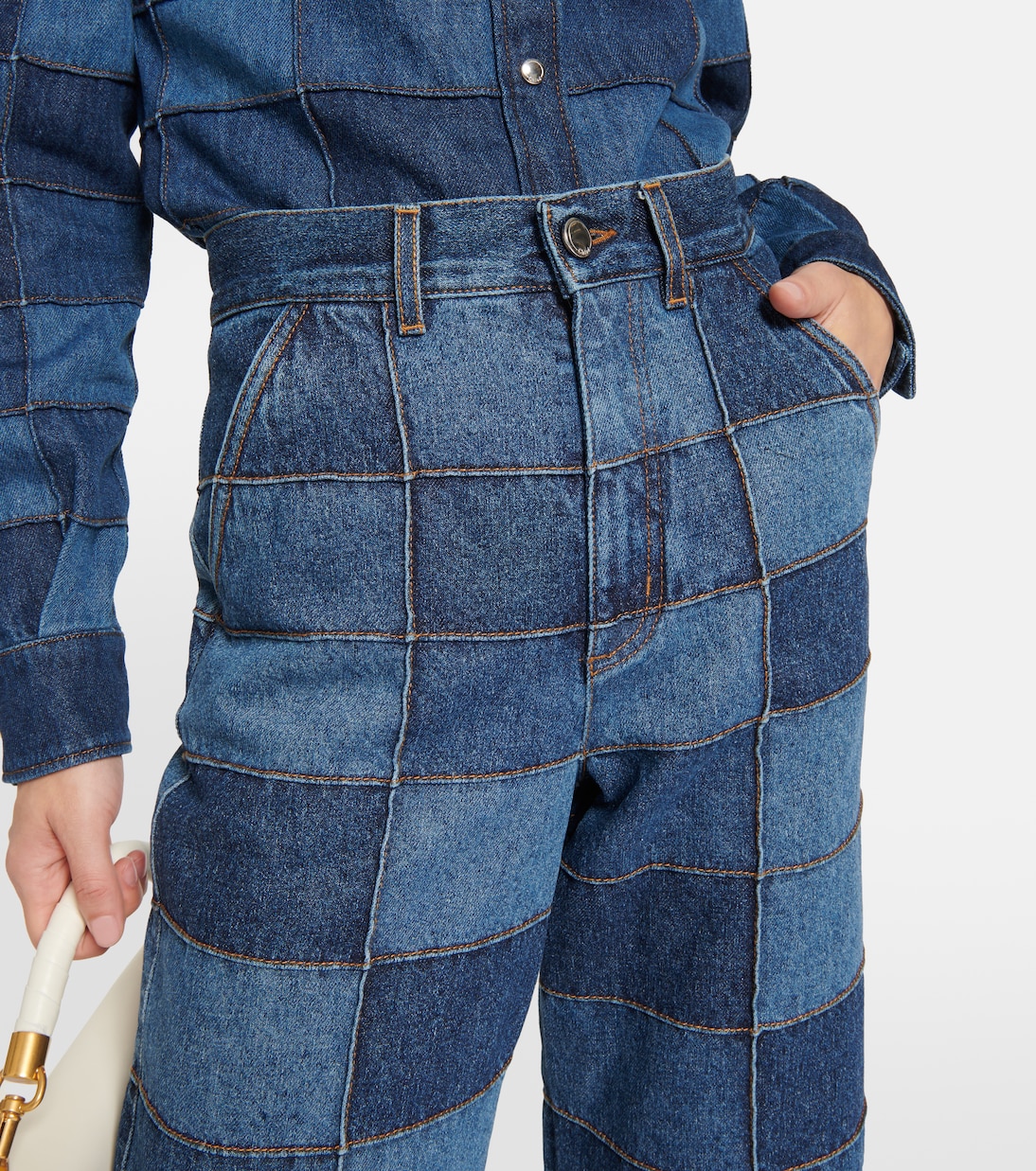 Patchwork high-rise flared jeans | Chloé