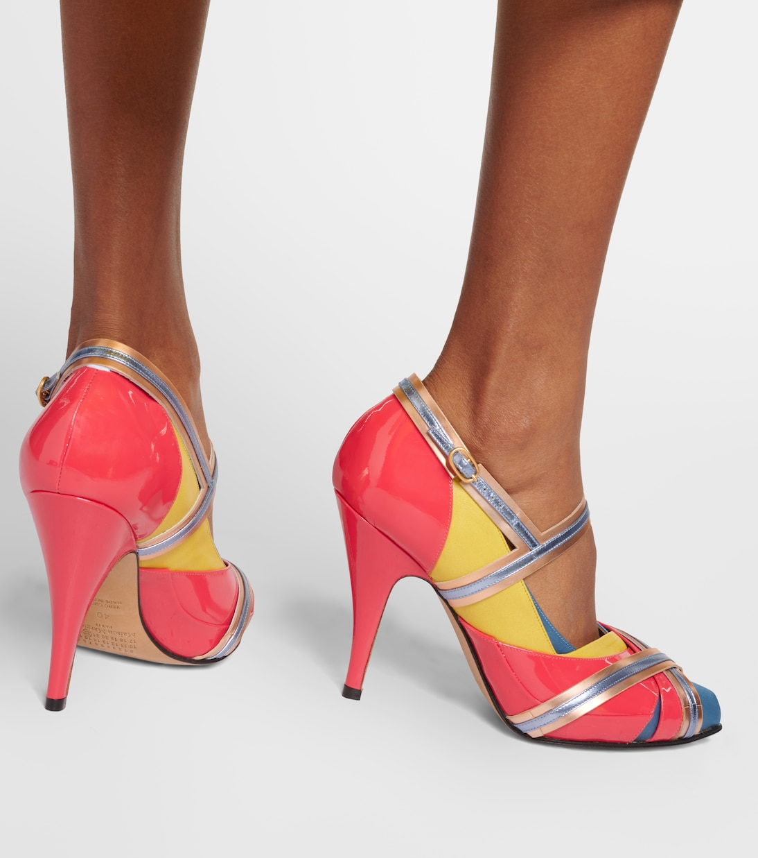 Salones Tabi de piel adornada | Maison Margiela