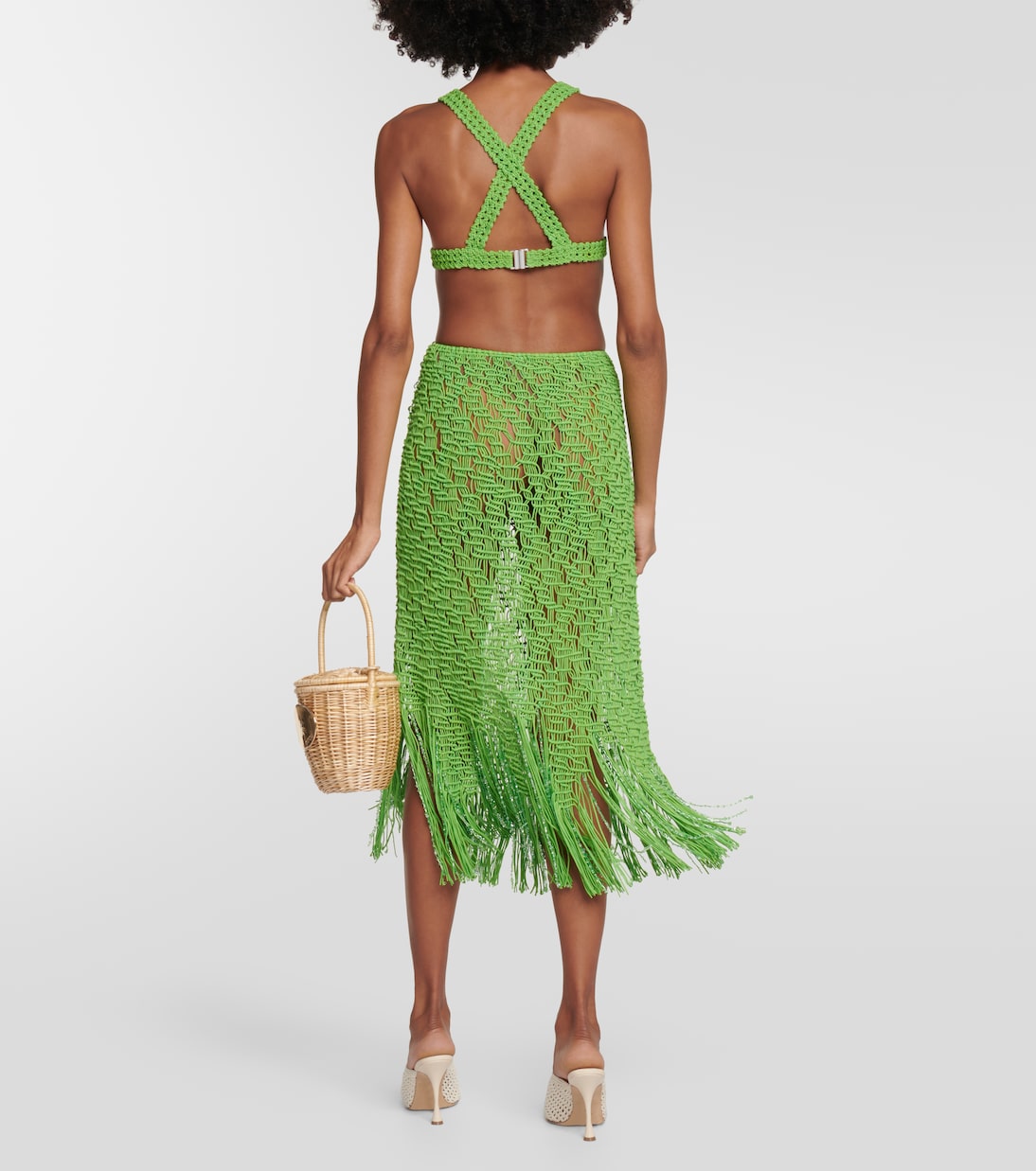 Element fringed cotton midi skirt | Roberta Einer