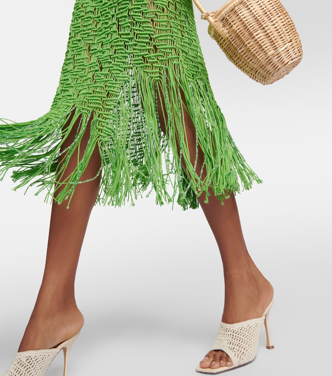 Element fringed cotton midi skirt | Roberta Einer