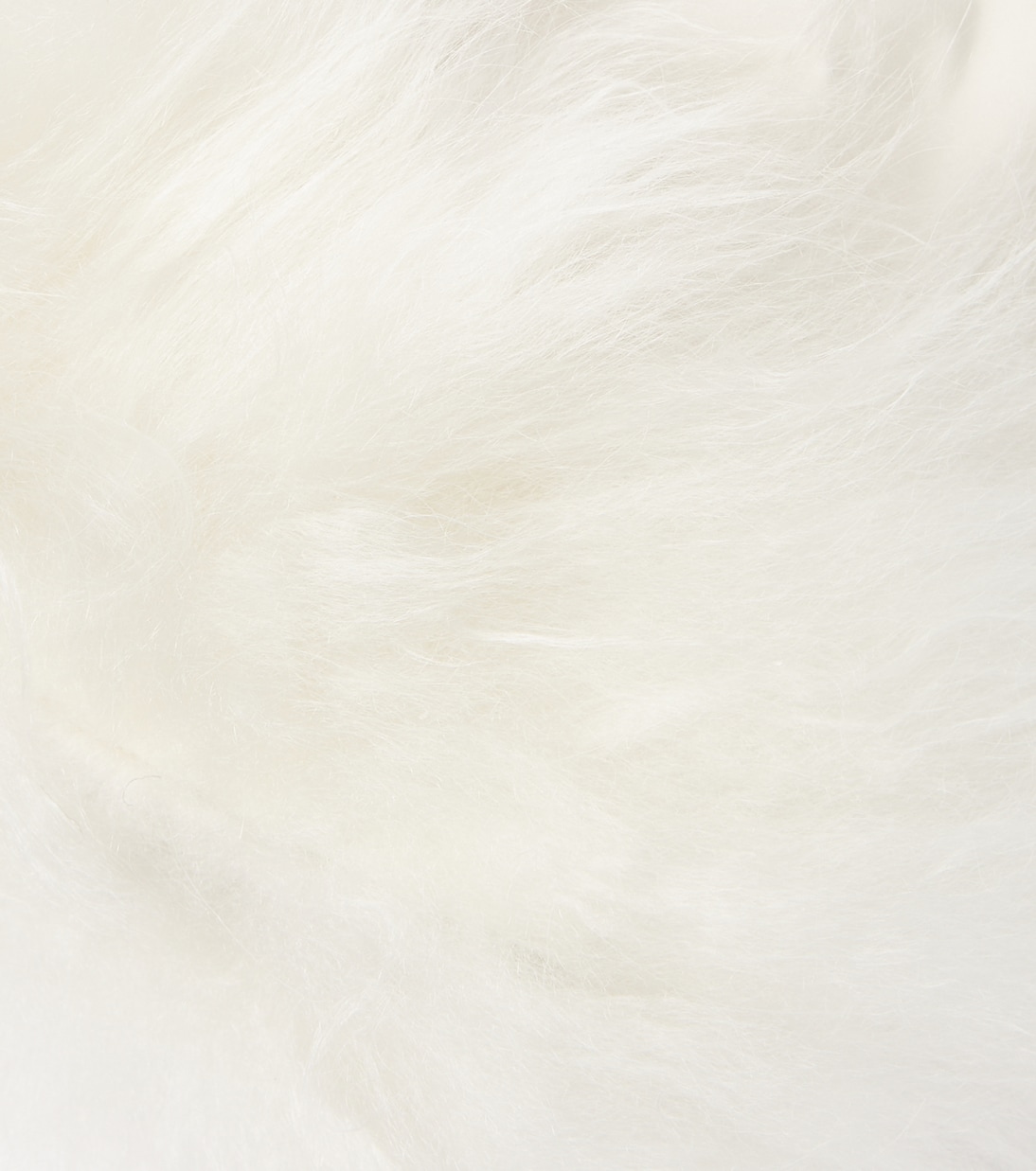 Down shearling-trimmed mittens in white - Yves Salomon