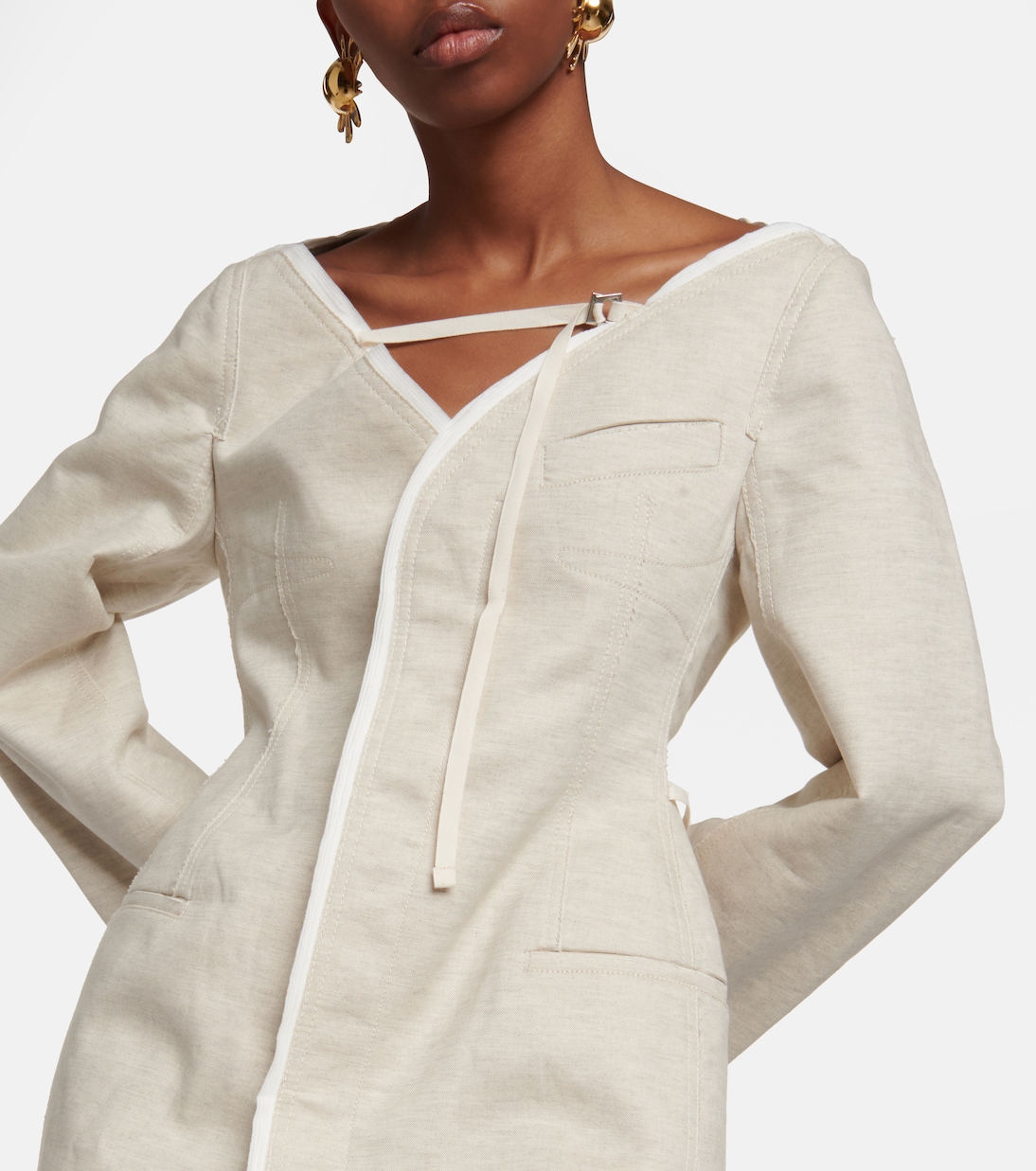 La Robe Peplo羊毛混纺迷你连衣裙 | Jacquemus
