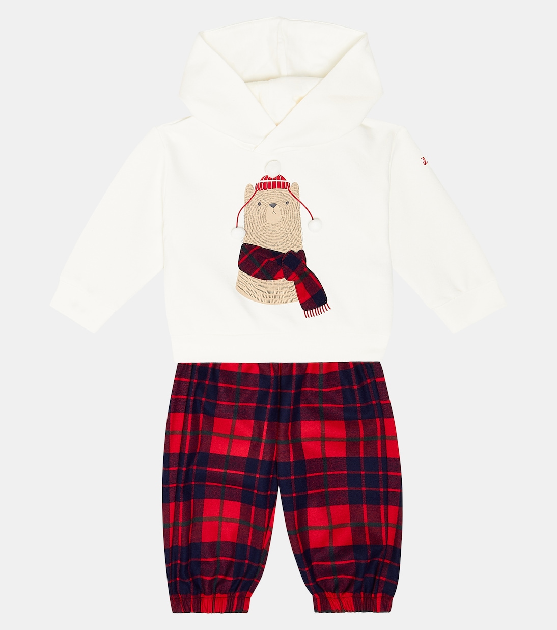 Baby printed fleece hoodie and pant set | Il Gufo