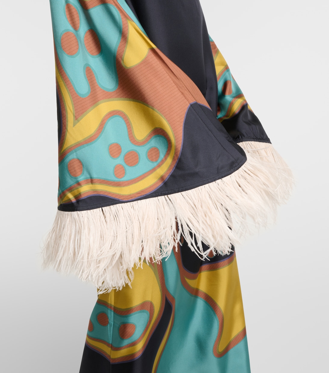 Robe Opera aus Twill mit Federn | La DoubleJ